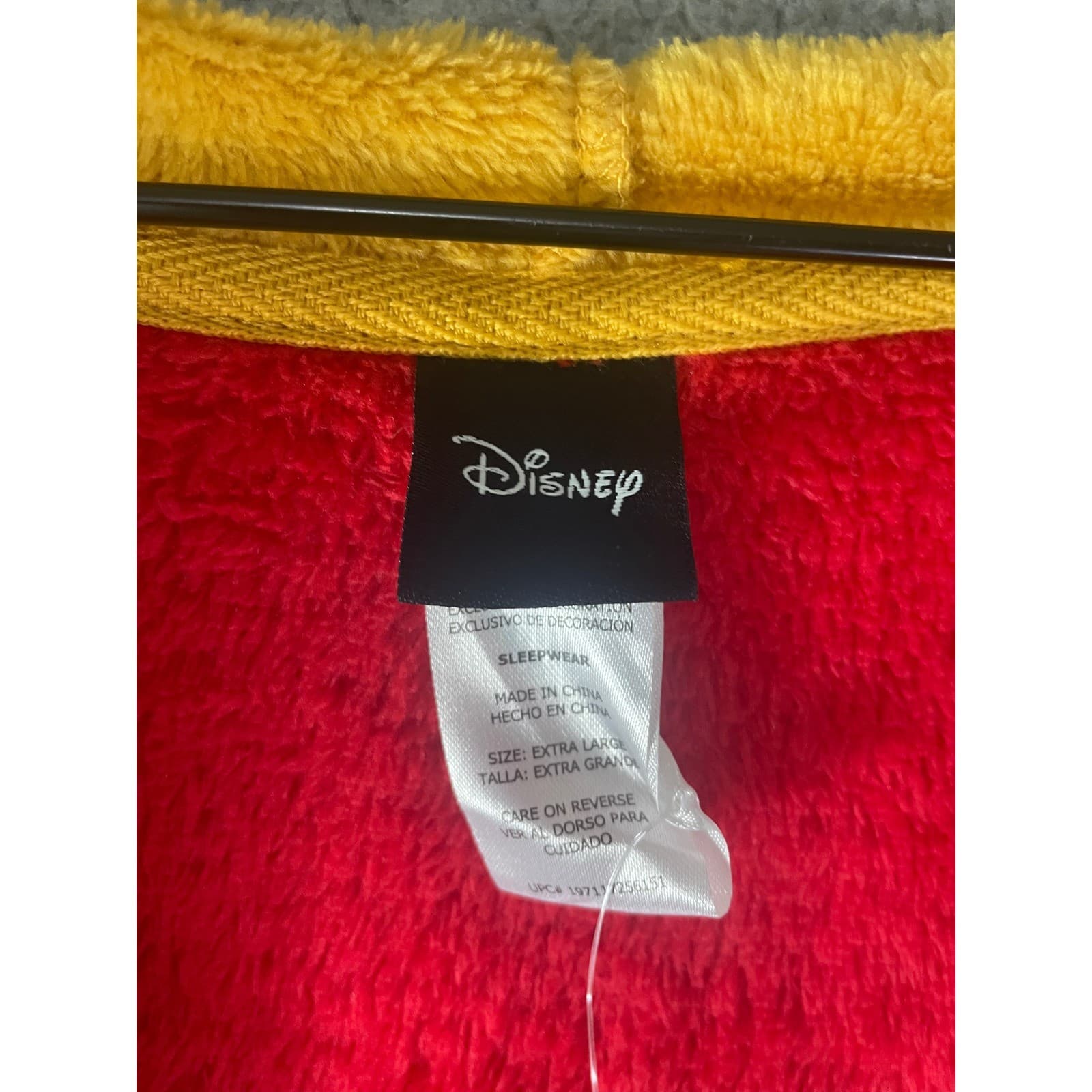 Disney Winnie Pooh Union Suit Pajamas Adult Fleece Hooded Costume NWT XL - Thumbnail 5