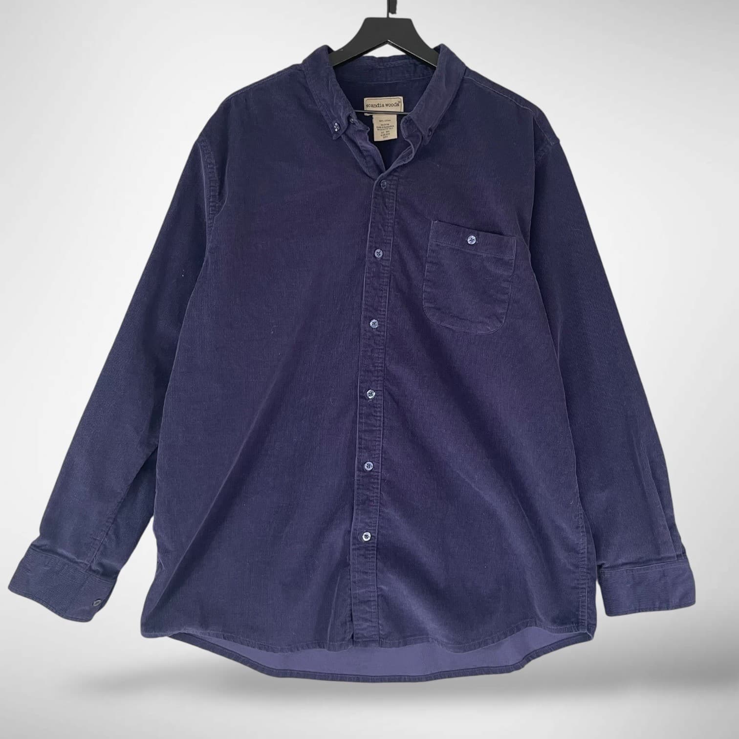 Scandia Woods Shirt Mens XL Navy Blue Button Up Outdoor Casual - Thumbnail 2
