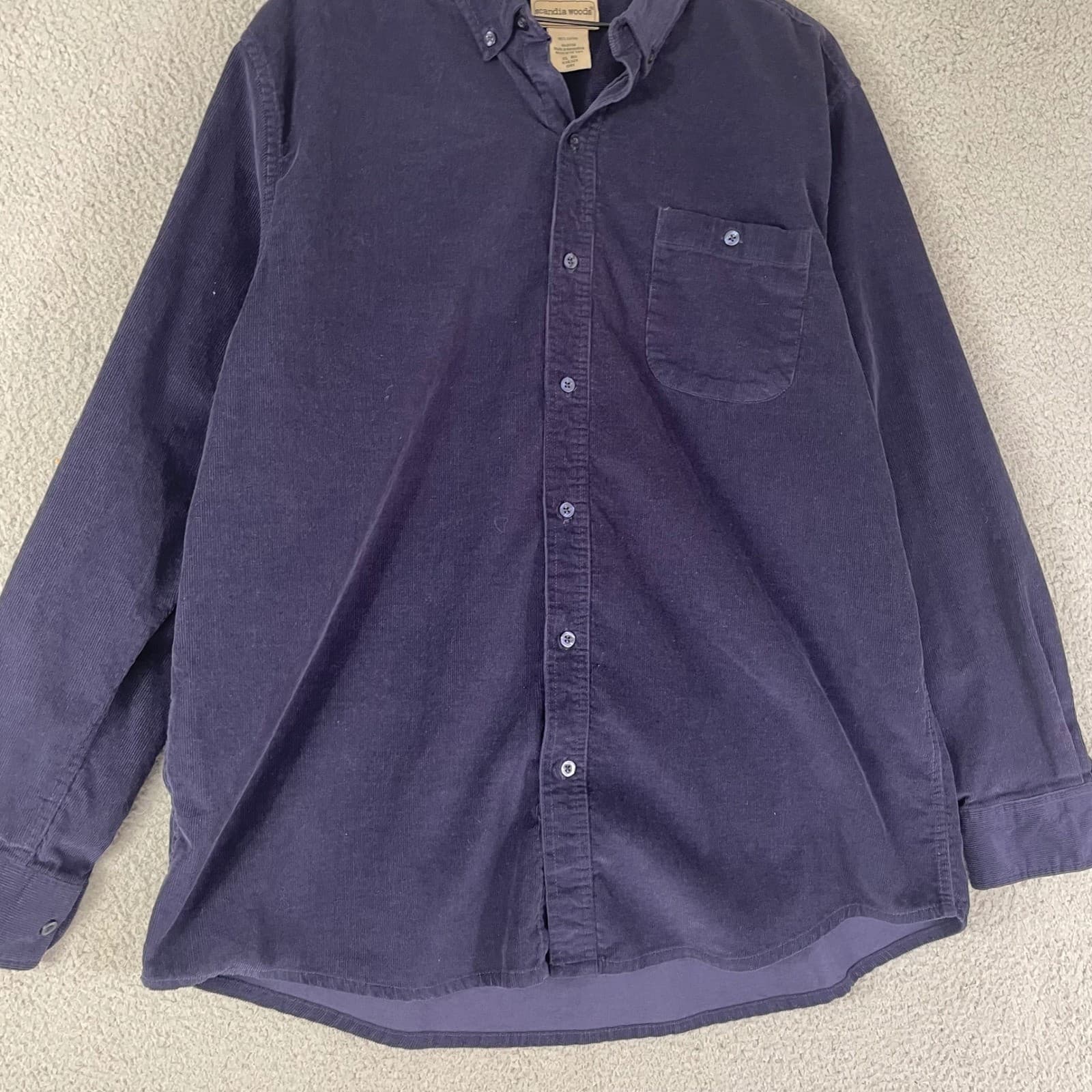 Scandia Woods Shirt Mens XL Navy Blue Button Up Outdoor Casual - Thumbnail 8