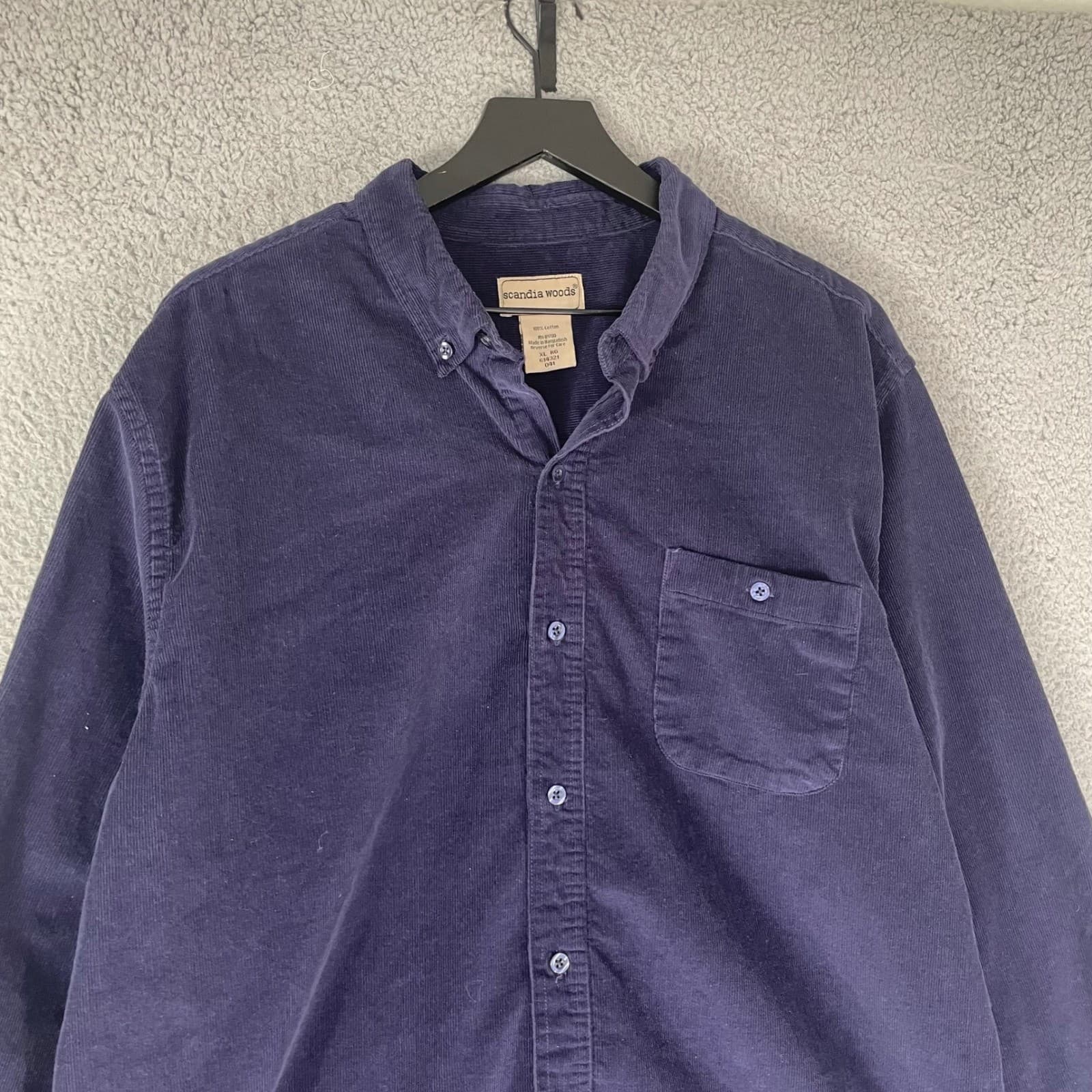 Scandia Woods Shirt Mens XL Navy Blue Button Up Outdoor Casual - Thumbnail 7