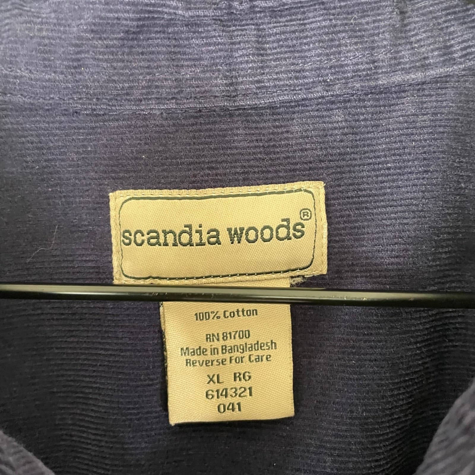Scandia Woods Shirt Mens XL Navy Blue Button Up Outdoor Casual - Thumbnail 4
