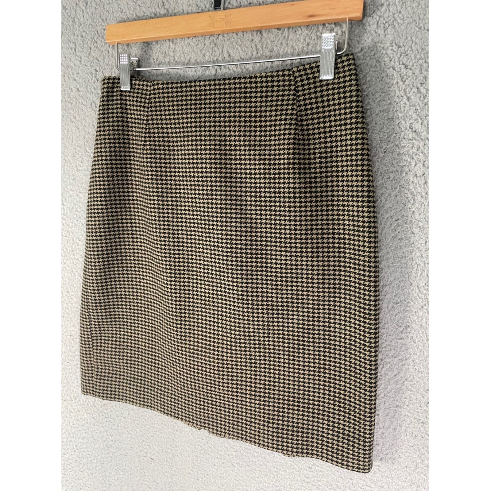 Ann Taylor Petites Houndstooth Skirt 8P Wool Blend Pencil Career Work - Thumbnail 8