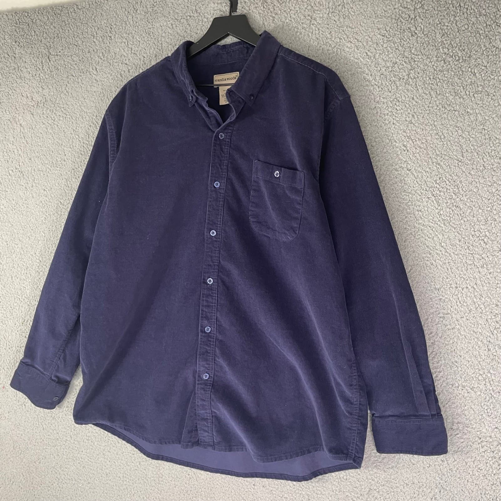Scandia Woods Shirt Mens XL Navy Blue Button Up Outdoor Casual - Thumbnail 9