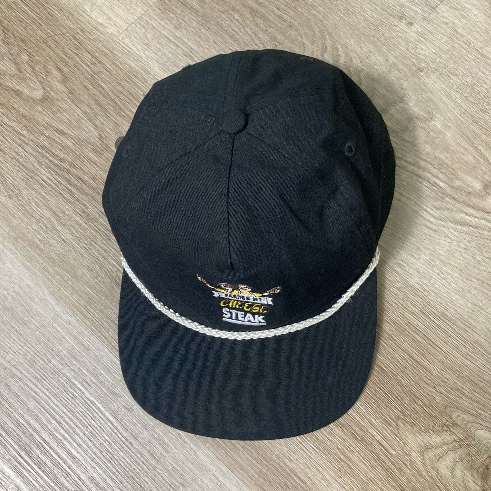 Pardon My Cheese Steak Black Rope Snapback Hat Unisex Adjustable - Thumbnail 4