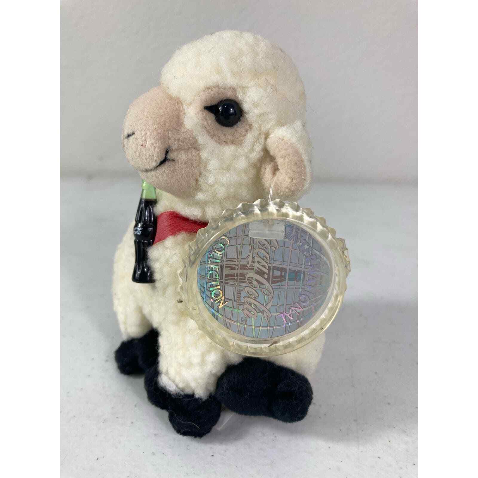 Coca Cola Lamb Plush 1999 Irish Flag International Collection 5.5" Tall Ages 3+ - Thumbnail 3