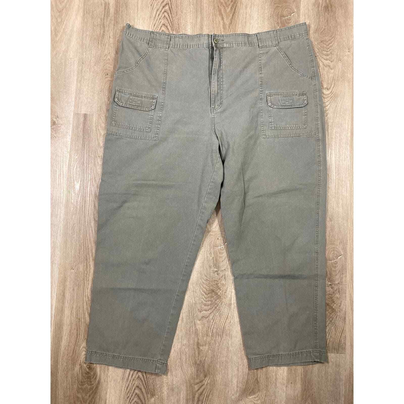 Cabelas Hiking Pants Women's Tall Size 48x30 Outdoor 100% Cotton Cargo Gray - Thumbnail 2