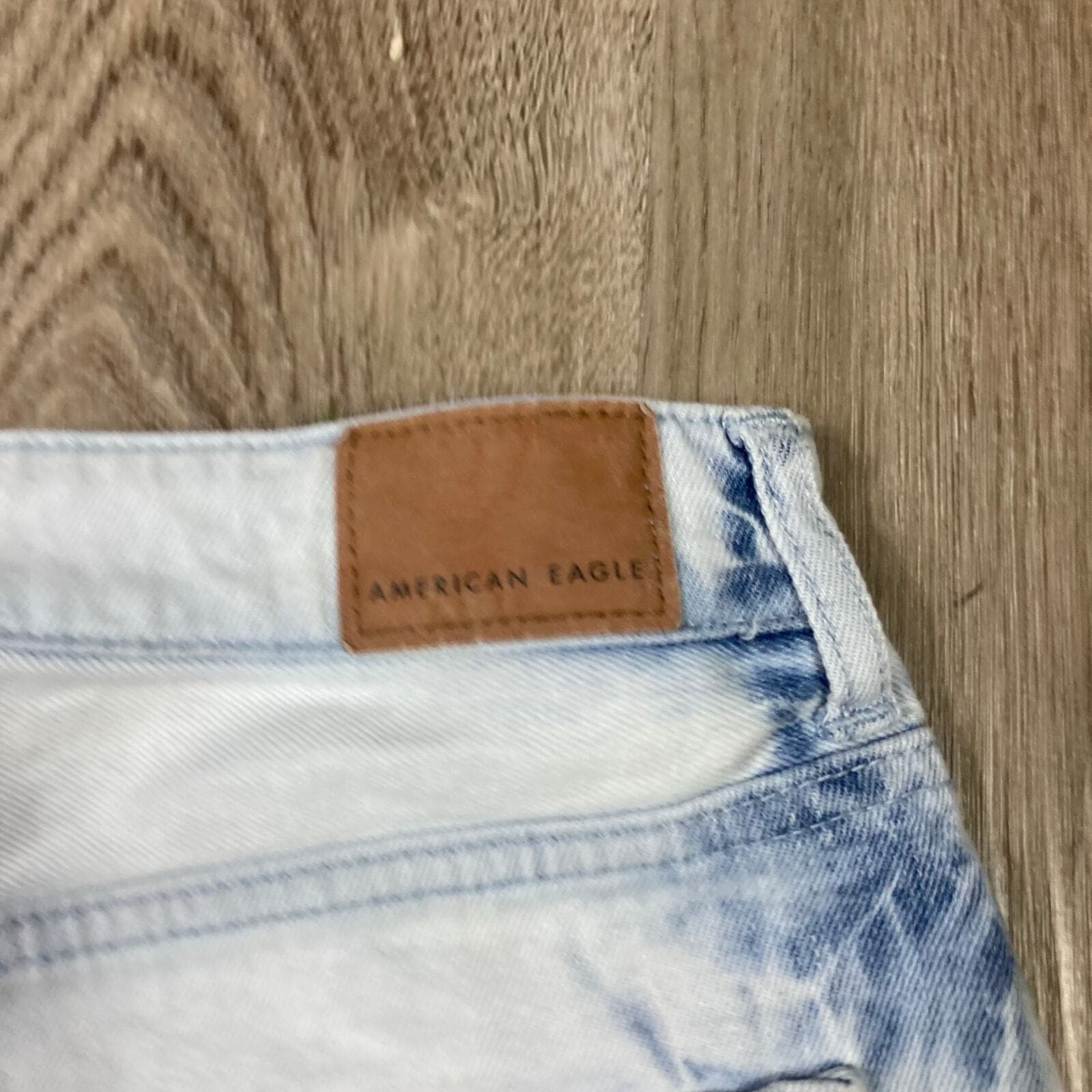American Eagle Women's Tie Dye Denim Shorts Boyfriend Shortie Size 4 Blue Casual - Thumbnail 9