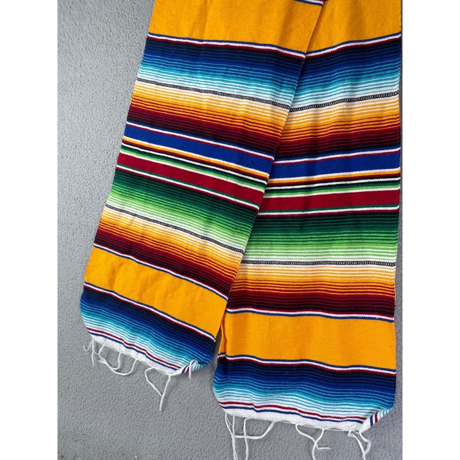 EMISA Mexican Serape Table Runner Multicolor Woven Decor Textile 82x13.5 Mexico - Thumbnail 6