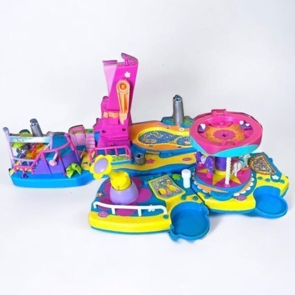 Polly Pocket Pollyworld Mattel Amusement Park Carousel Vintage Fair Doll Ride - Thumbnail 3