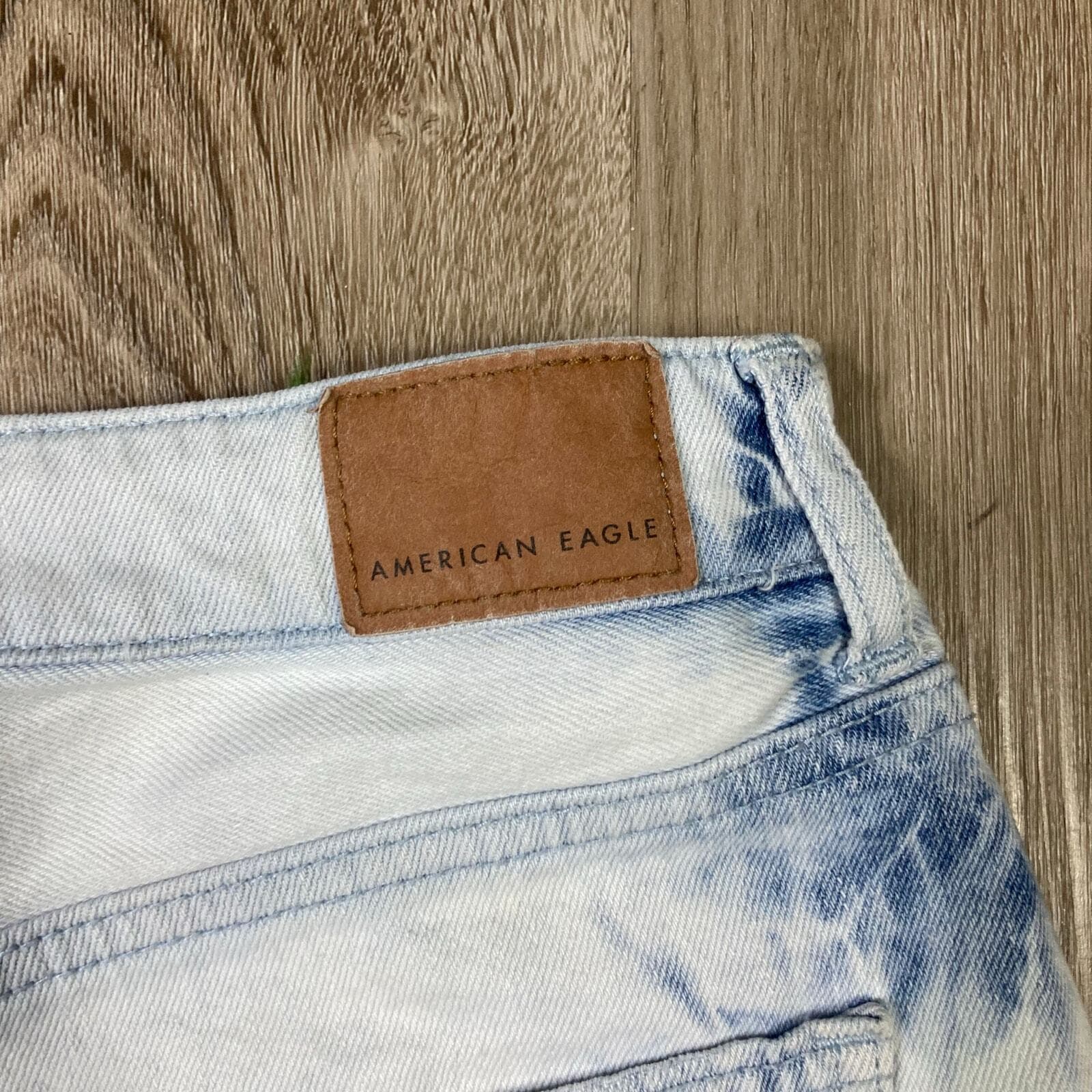 American Eagle Women's Tie Dye Denim Shorts Boyfriend Shortie Size 4 Blue Casual - Thumbnail 12