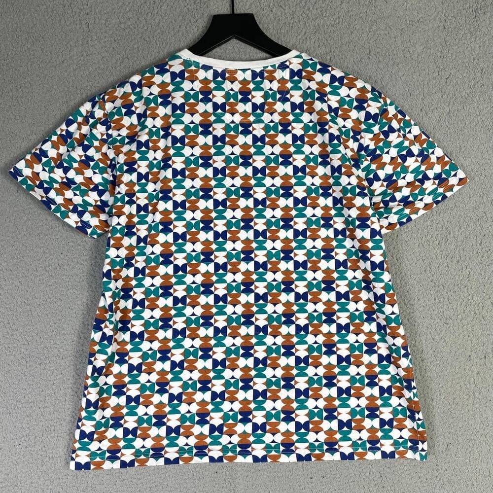 Fernando Pena Platinum Geometric Print T-Shirt Multicolor Cotton Men's Medium - Thumbnail 7
