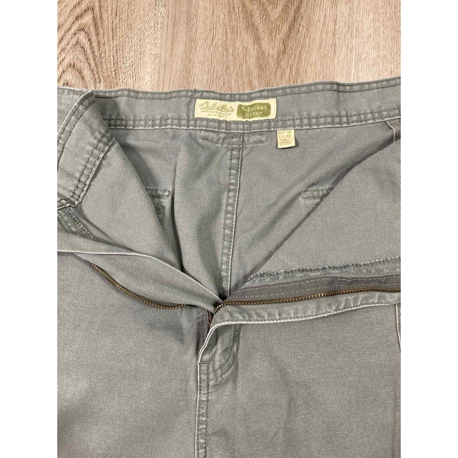 Cabelas Hiking Pants Women's Tall Size 48x30 Outdoor 100% Cotton Cargo Gray - Thumbnail 7