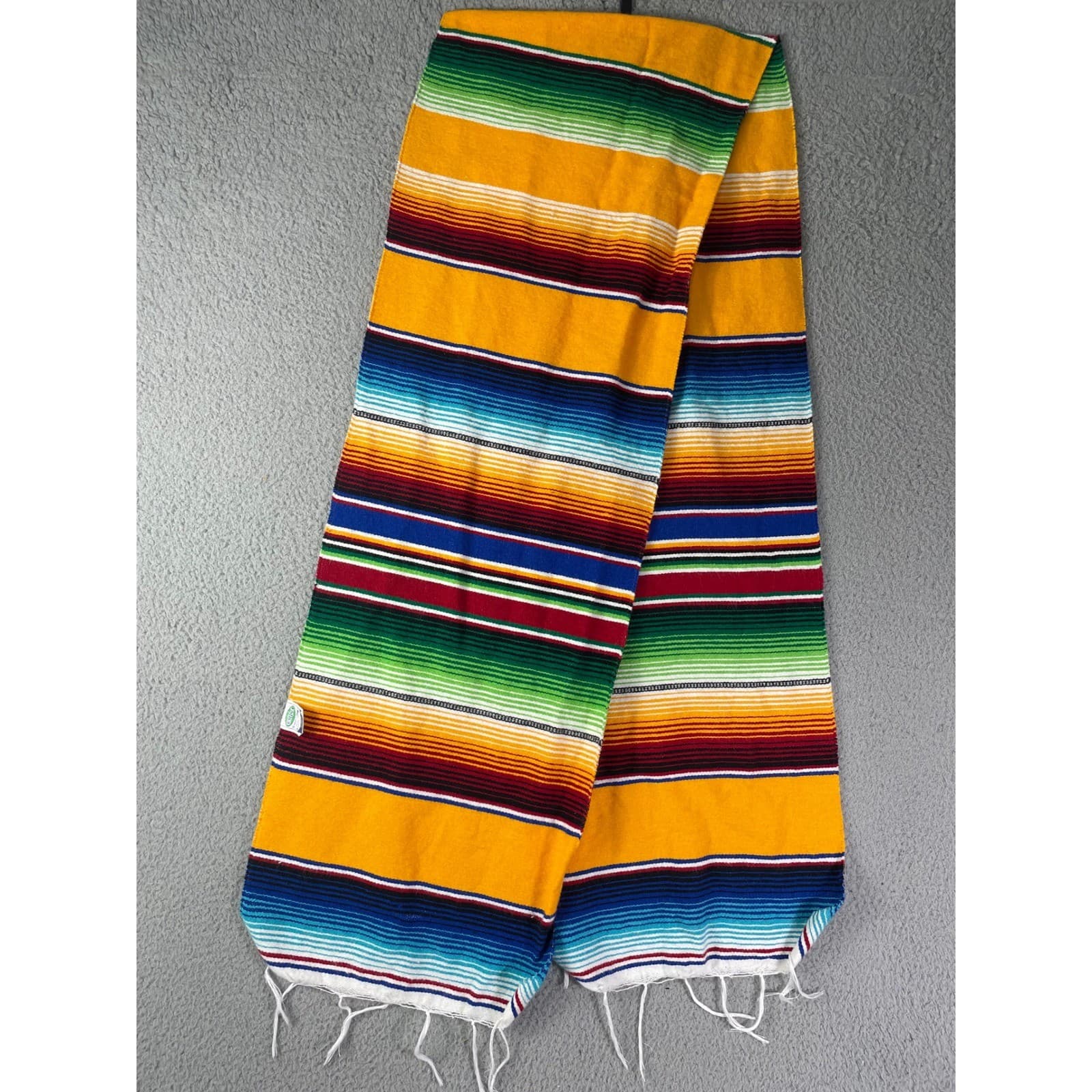 EMISA Mexican Serape Table Runner Multicolor Woven Decor Textile 82x13.5 Mexico - Thumbnail 9