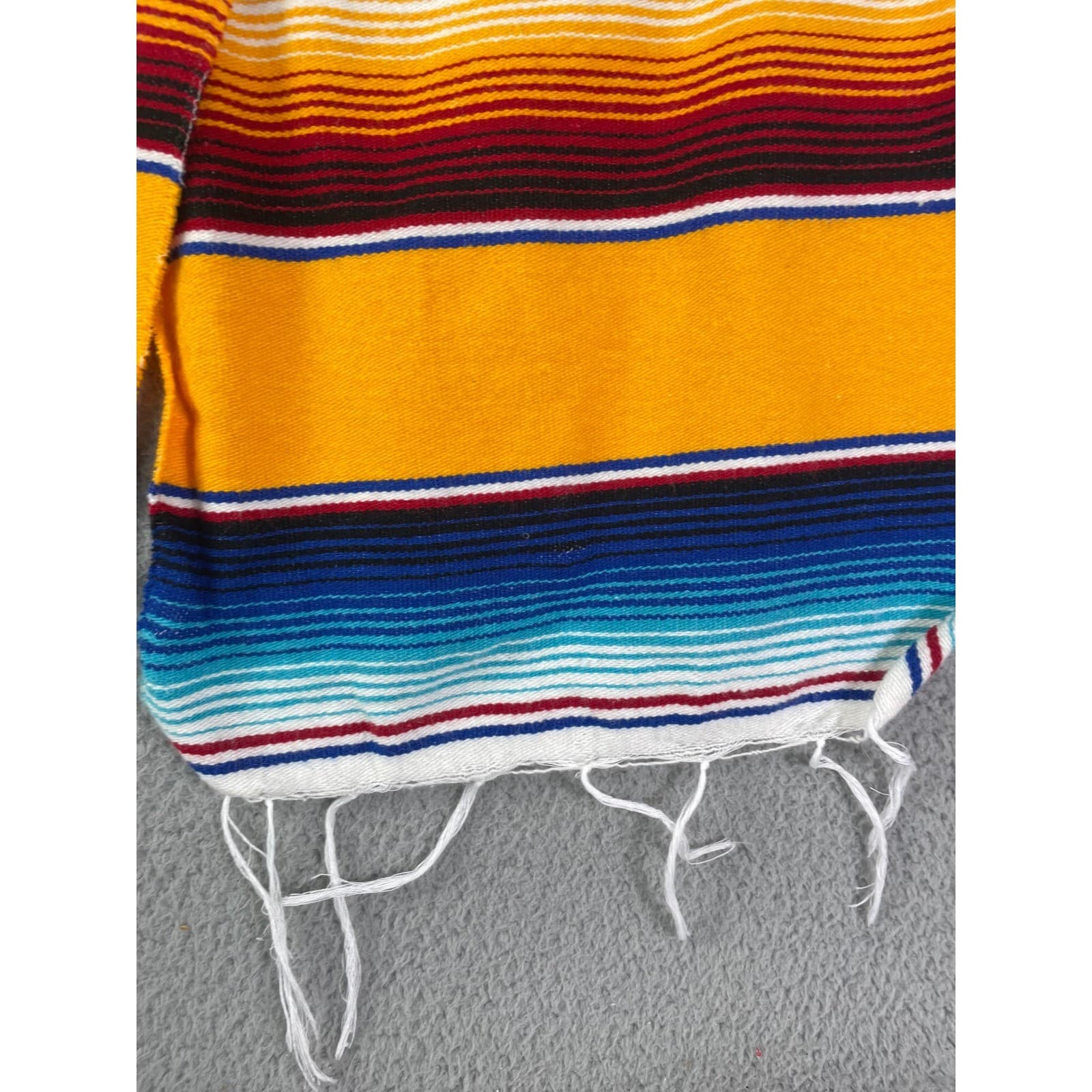 EMISA Mexican Serape Table Runner Multicolor Woven Decor Textile 82x13.5 Mexico - Thumbnail 7