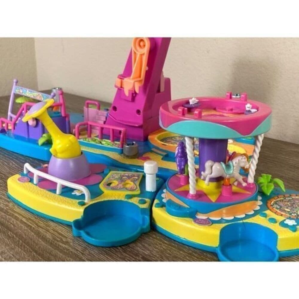 Polly Pocket Pollyworld Mattel Amusement Park Carousel Vintage Fair Doll Ride - Thumbnail 9