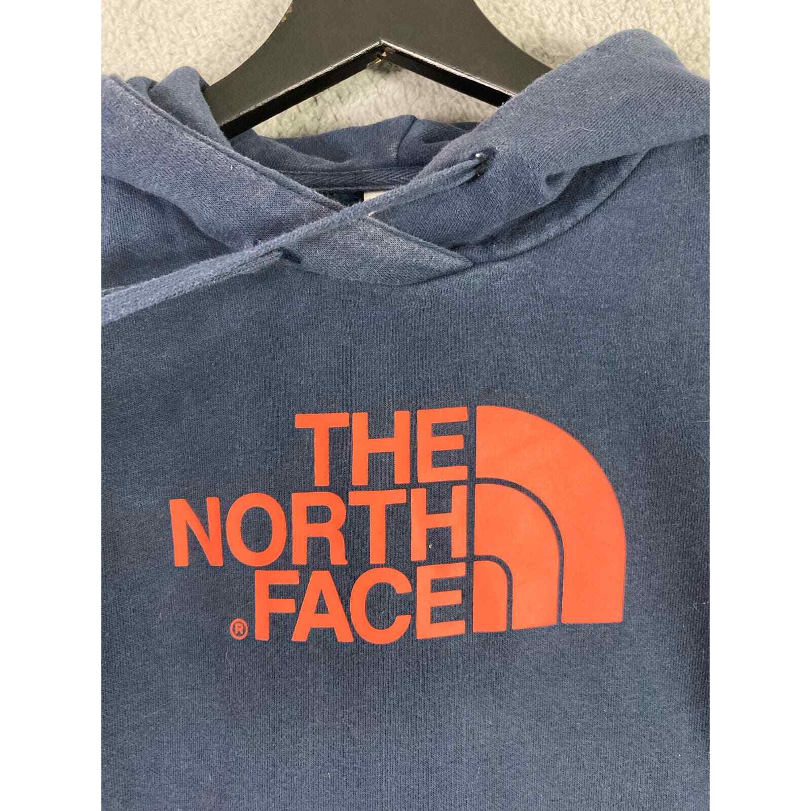 North Face Hoodie Womens M Pullover Cotton Sweatshirt Outdoor Navy Blue Hiking - Thumbnail 5