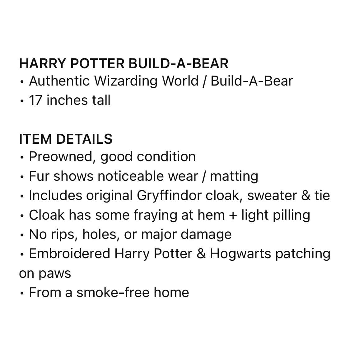 Build a Bear Harry Potter Gryffindor Bear 17 Inch Plush Stuffed Animal - Thumbnail 2