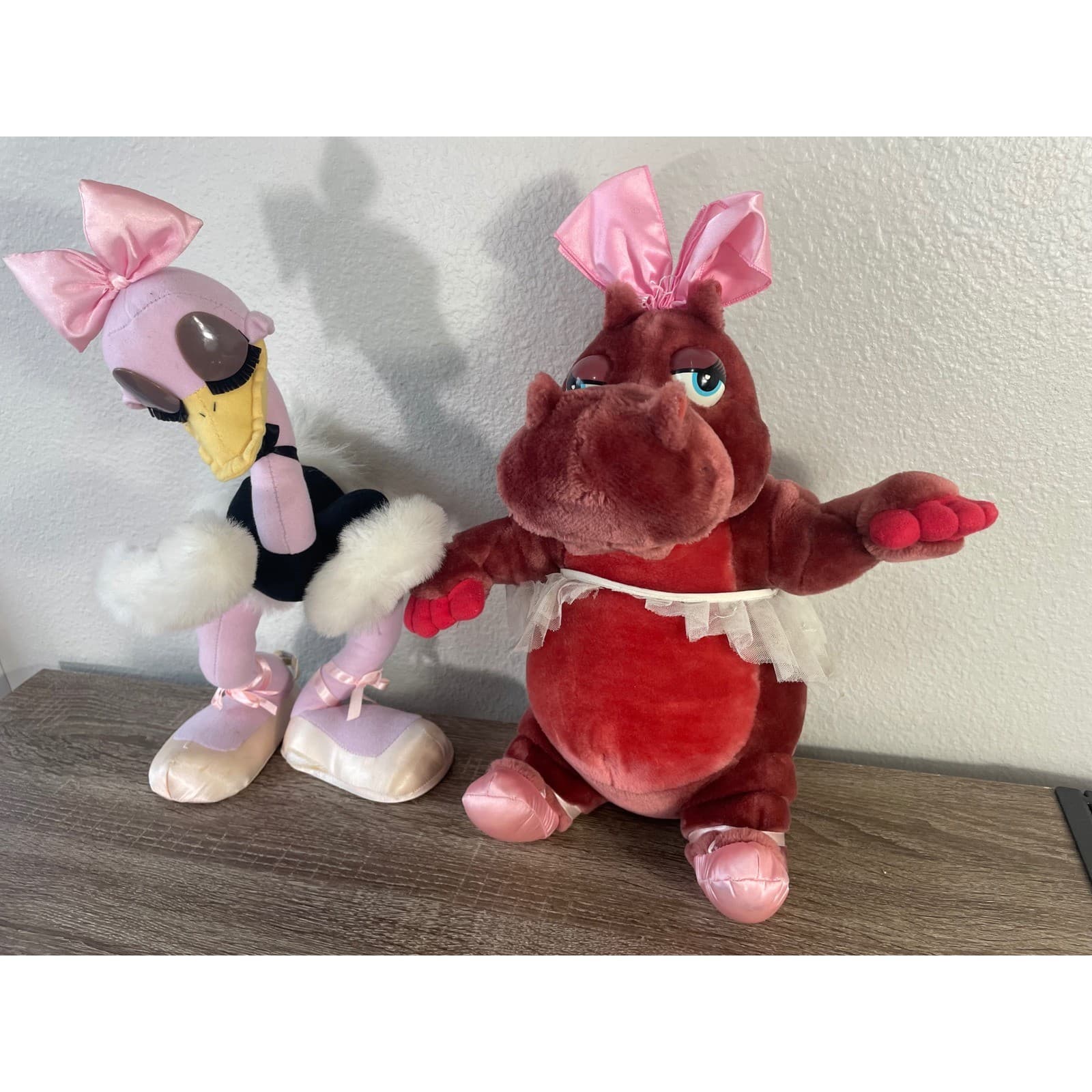Vintage Disney Fantasia Plush Lot Hyacinth Hippo Madame Upanova Ostrich Parks - Thumbnail 5