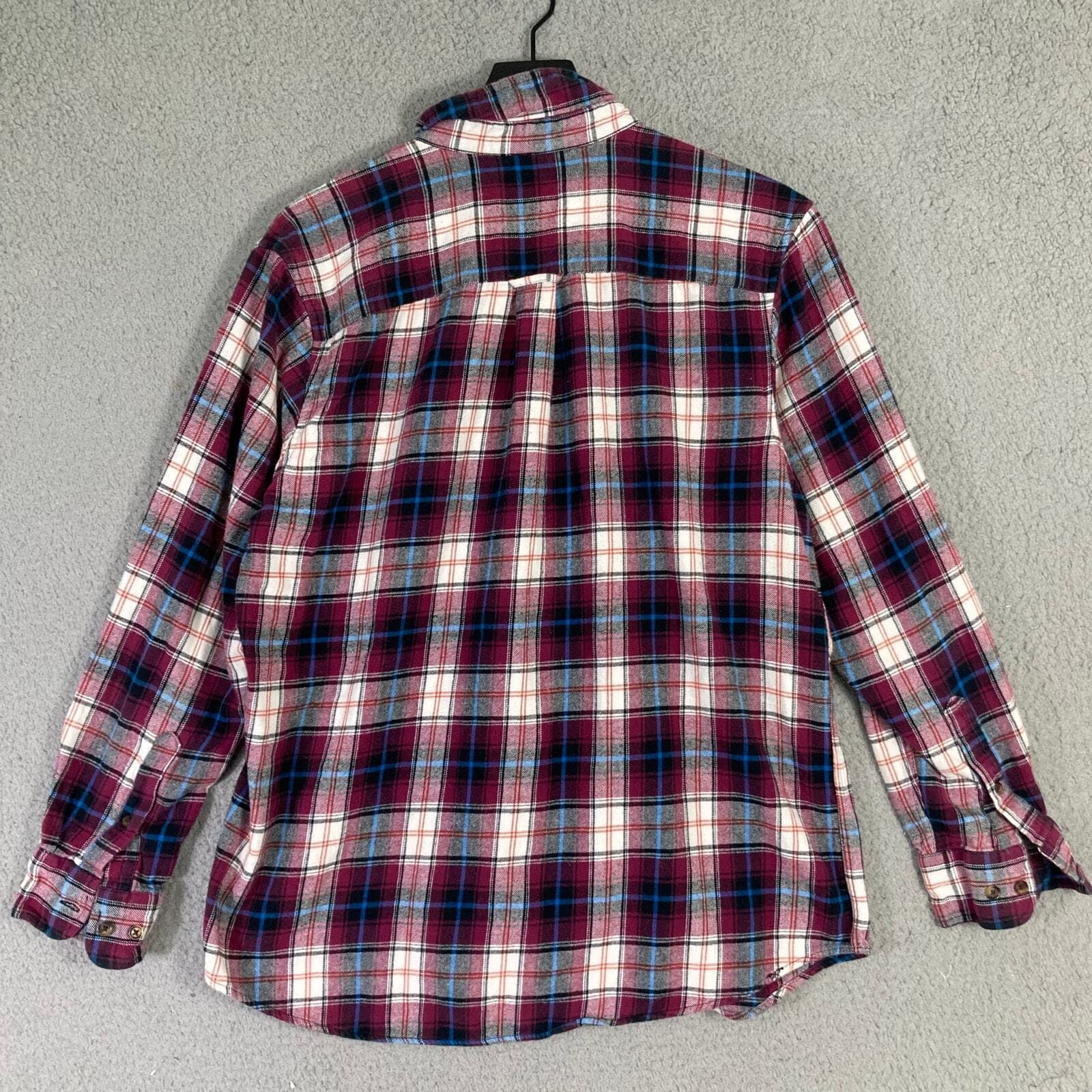 Saddlebred Mens Plaid Flannel Shirt Long Sleeve Multicolor Size L - Thumbnail 7