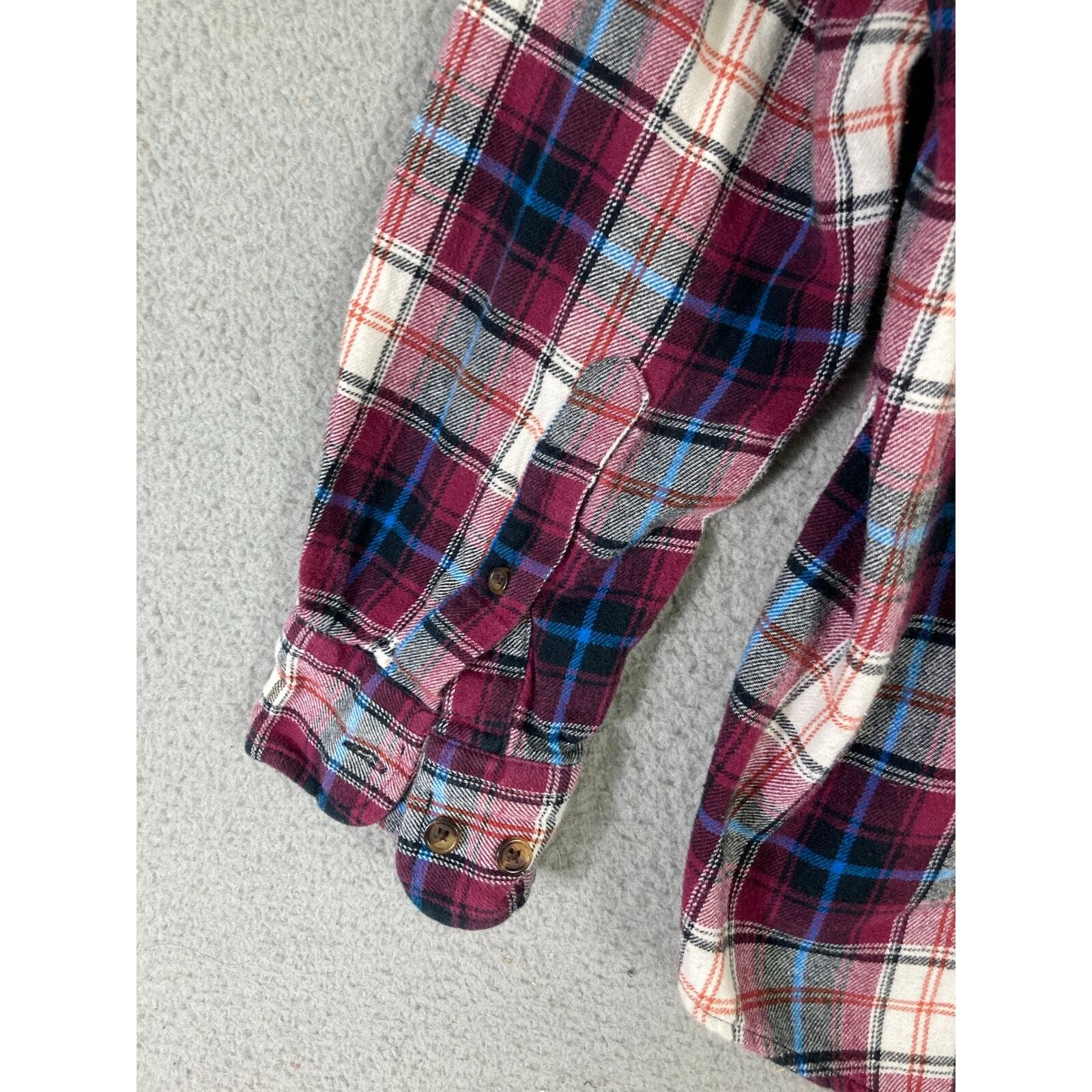 Saddlebred Mens Plaid Flannel Shirt Long Sleeve Multicolor Size L - Thumbnail 9