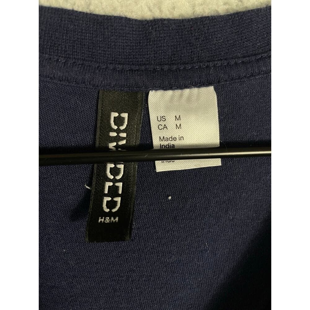 Divided by H&M Miami Florida Navy Graphic Knot Crop Tee Women's M Y2K Streetwear - Thumbnail 6
