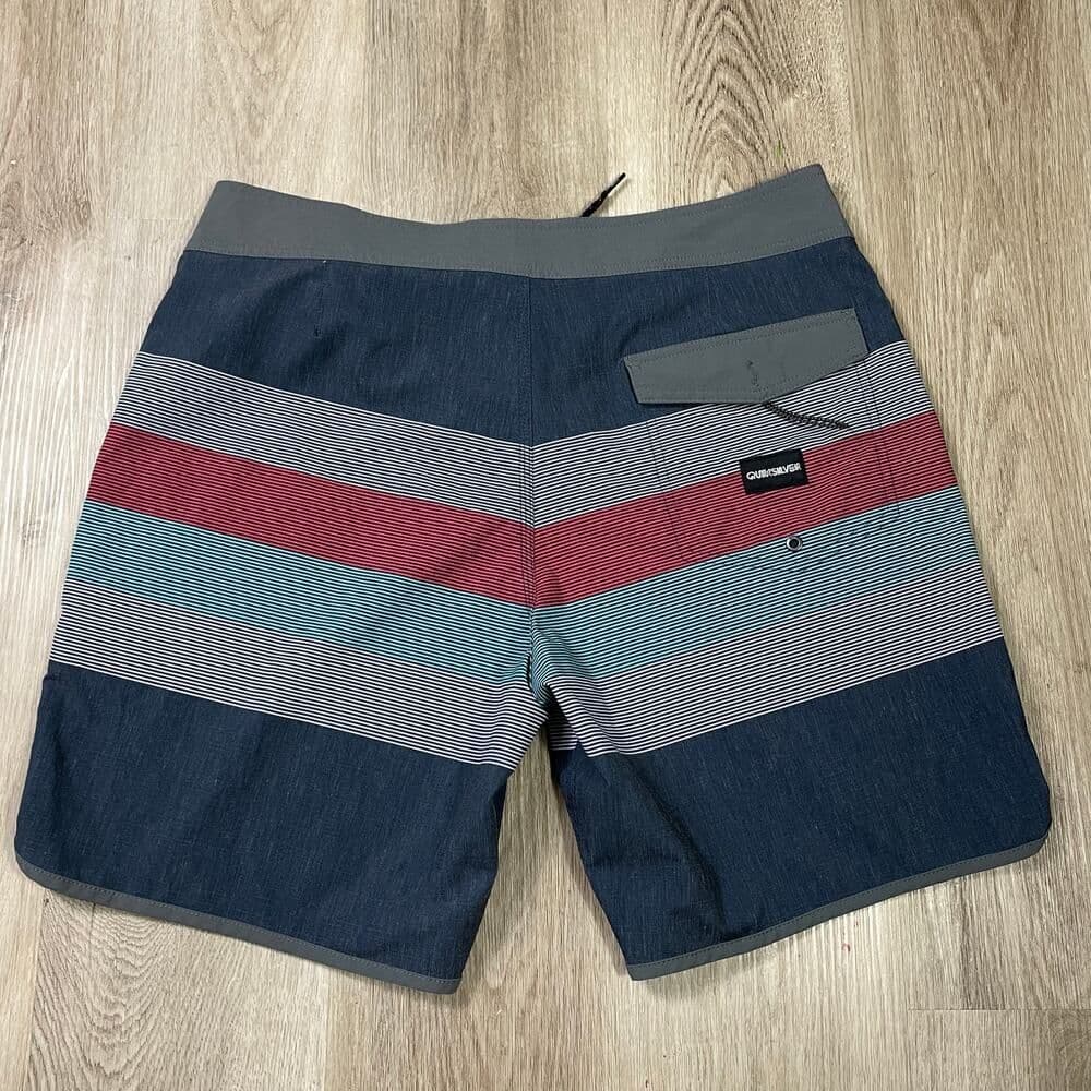 Quiksilver Highline Boardshorts Mens 36 4 Way Stretch Surf Swim Striped - Thumbnail 4