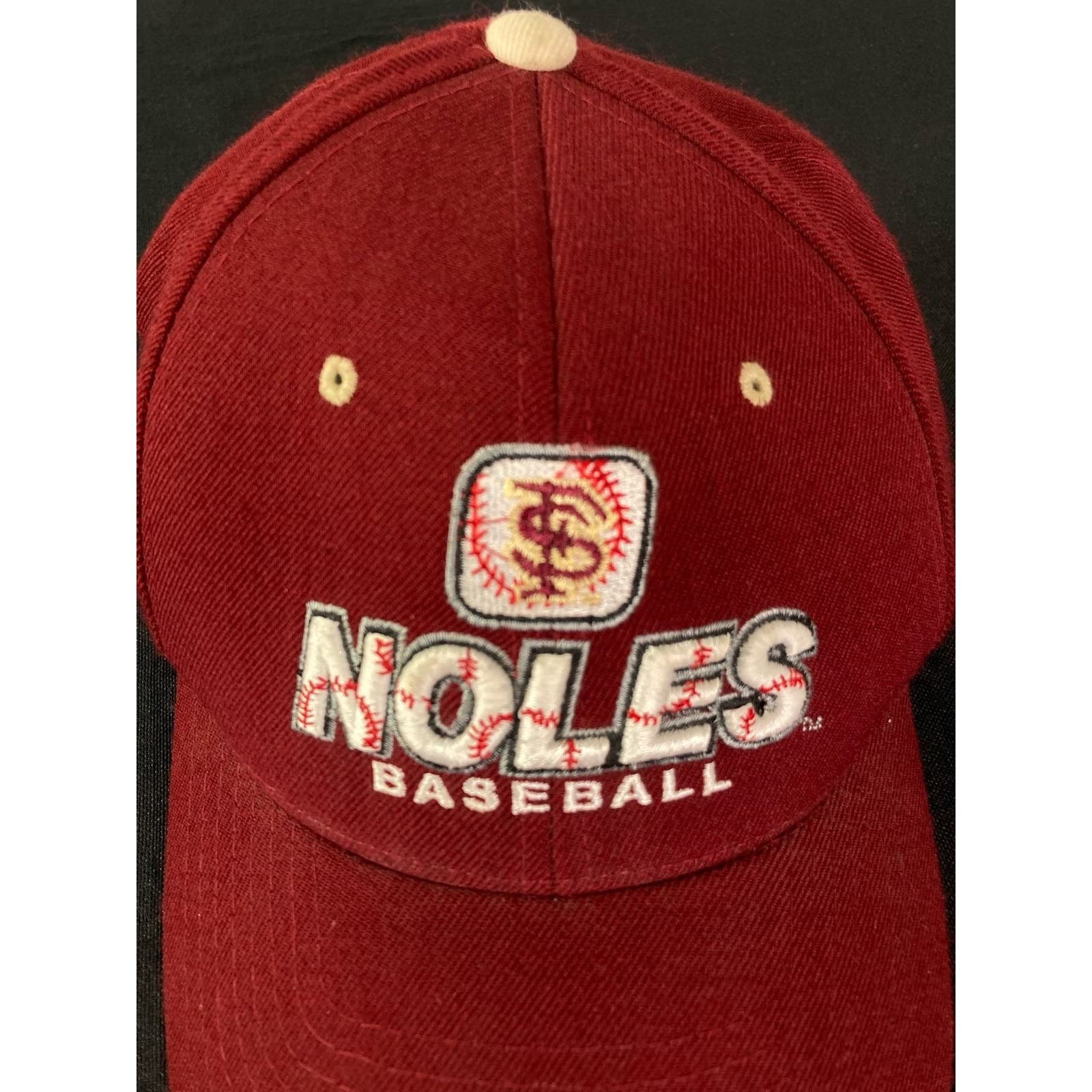 FSU Seminoles Baseball Hat Red Adjustable NCAA Cap Wool Strapback Adult - Thumbnail 5