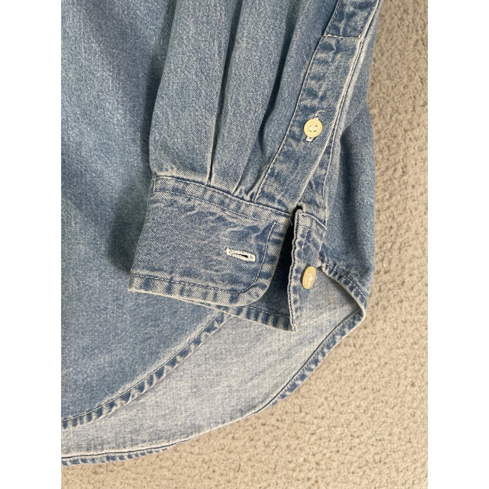 Cat In The Hat Denim Shirt Universal Studios Dr Seuss Button Down Mens Small - Thumbnail 11