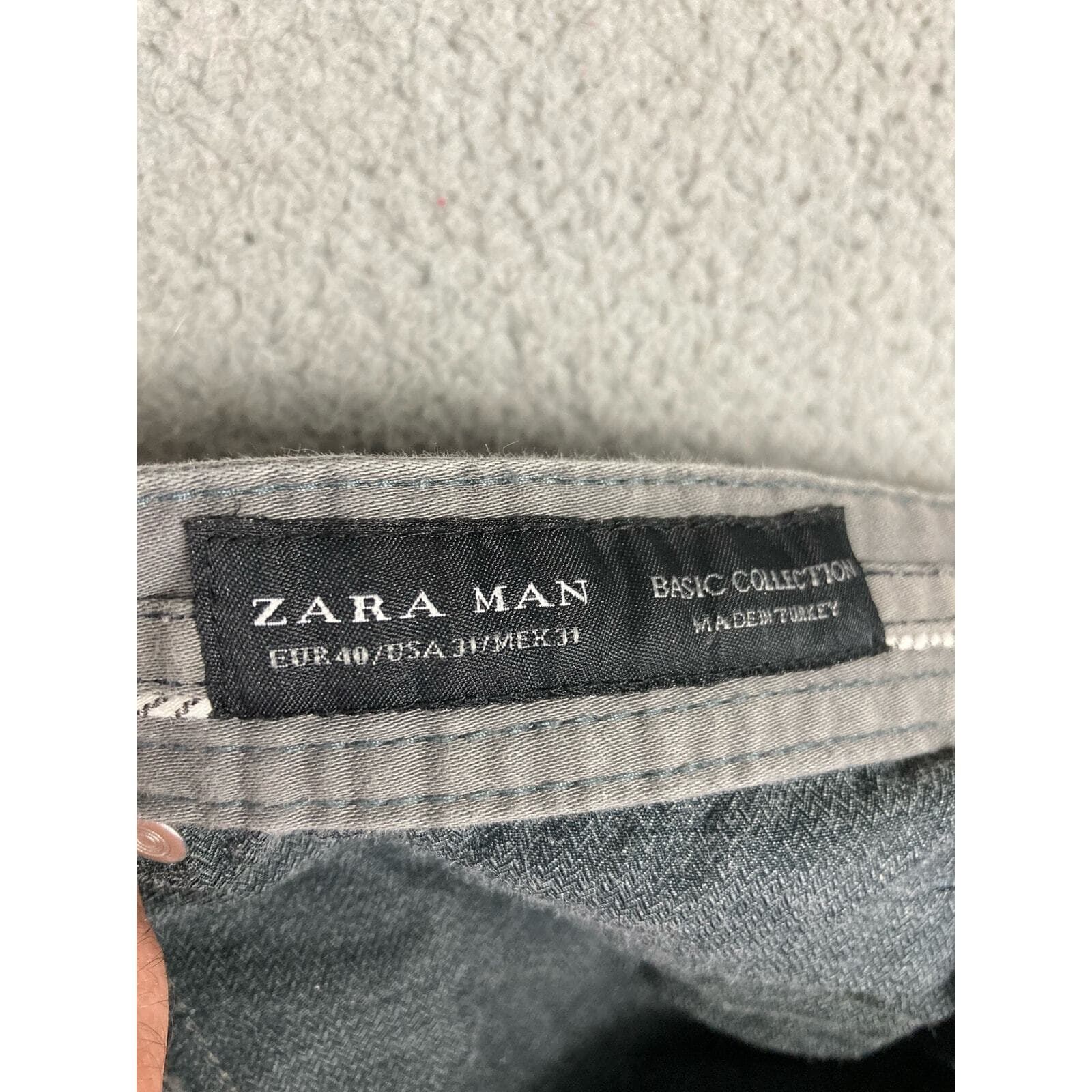 Zara Man Basic Gray Jeans Men's Size 31 Casual Slim Fit Denim Pants - Thumbnail 2