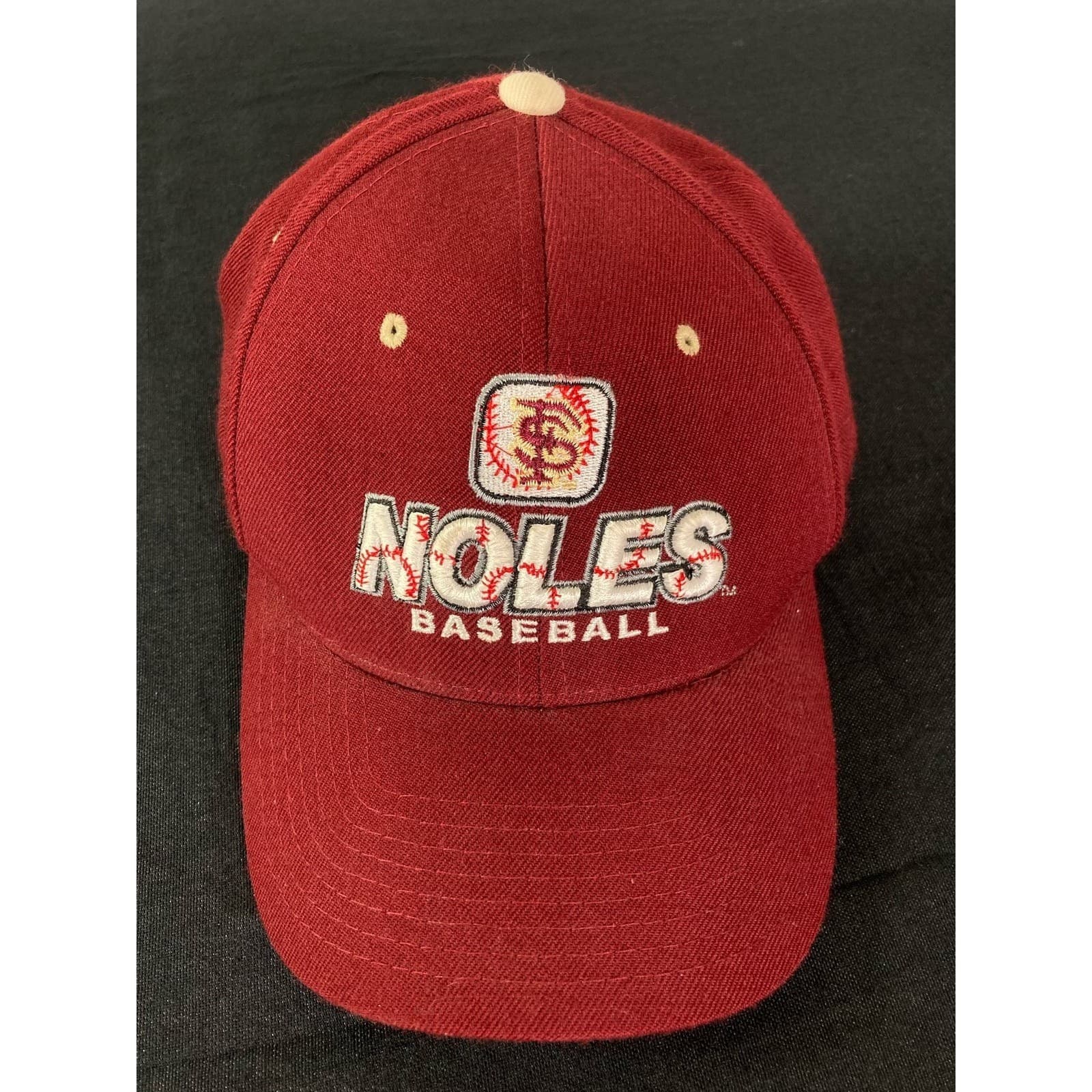 FSU Seminoles Baseball Hat Red Adjustable NCAA Cap Wool Strapback Adult - Thumbnail 4