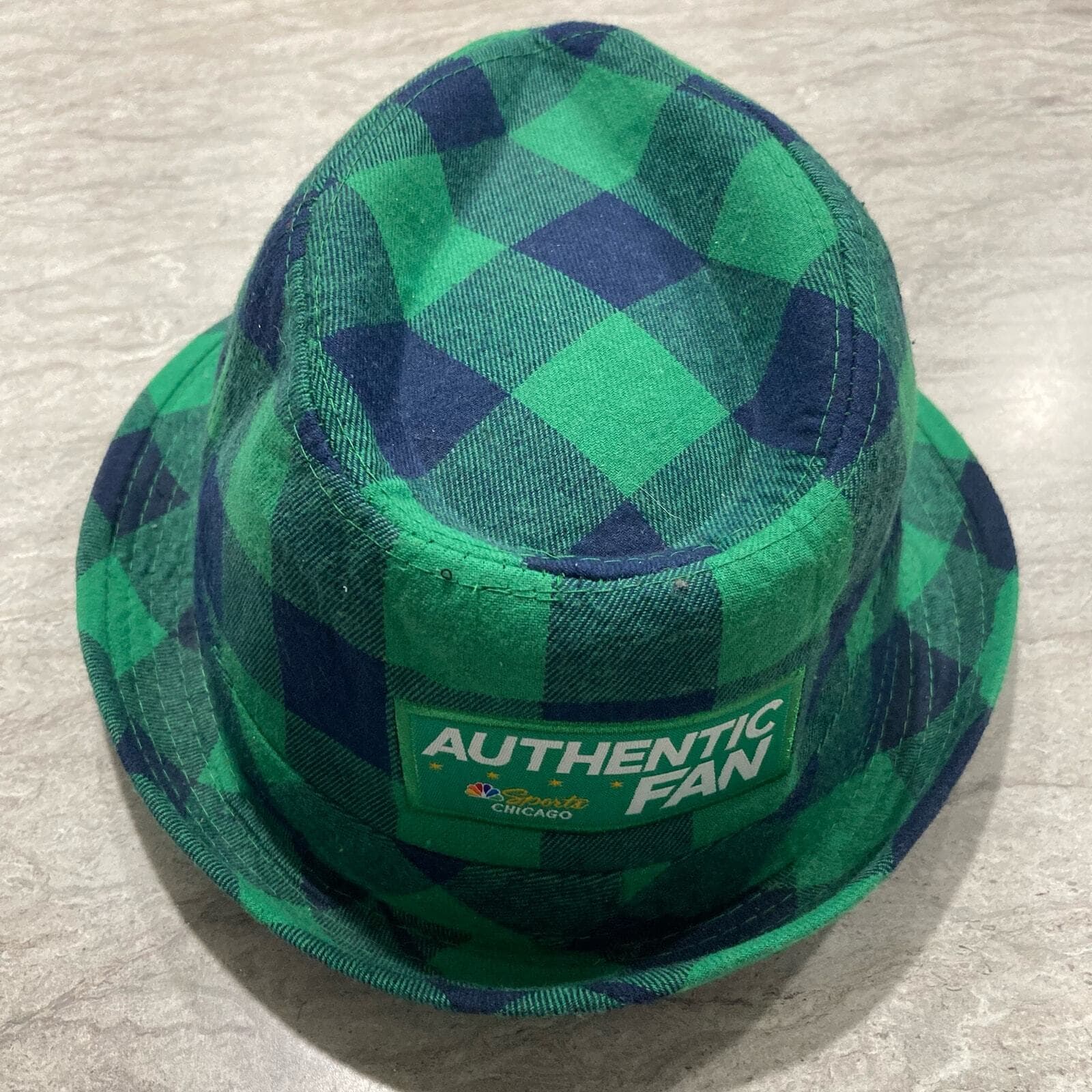 Chicago Blackhawks Green Plaid Fedora Hat NHL Adult St Patricks Day Cap - Thumbnail 7