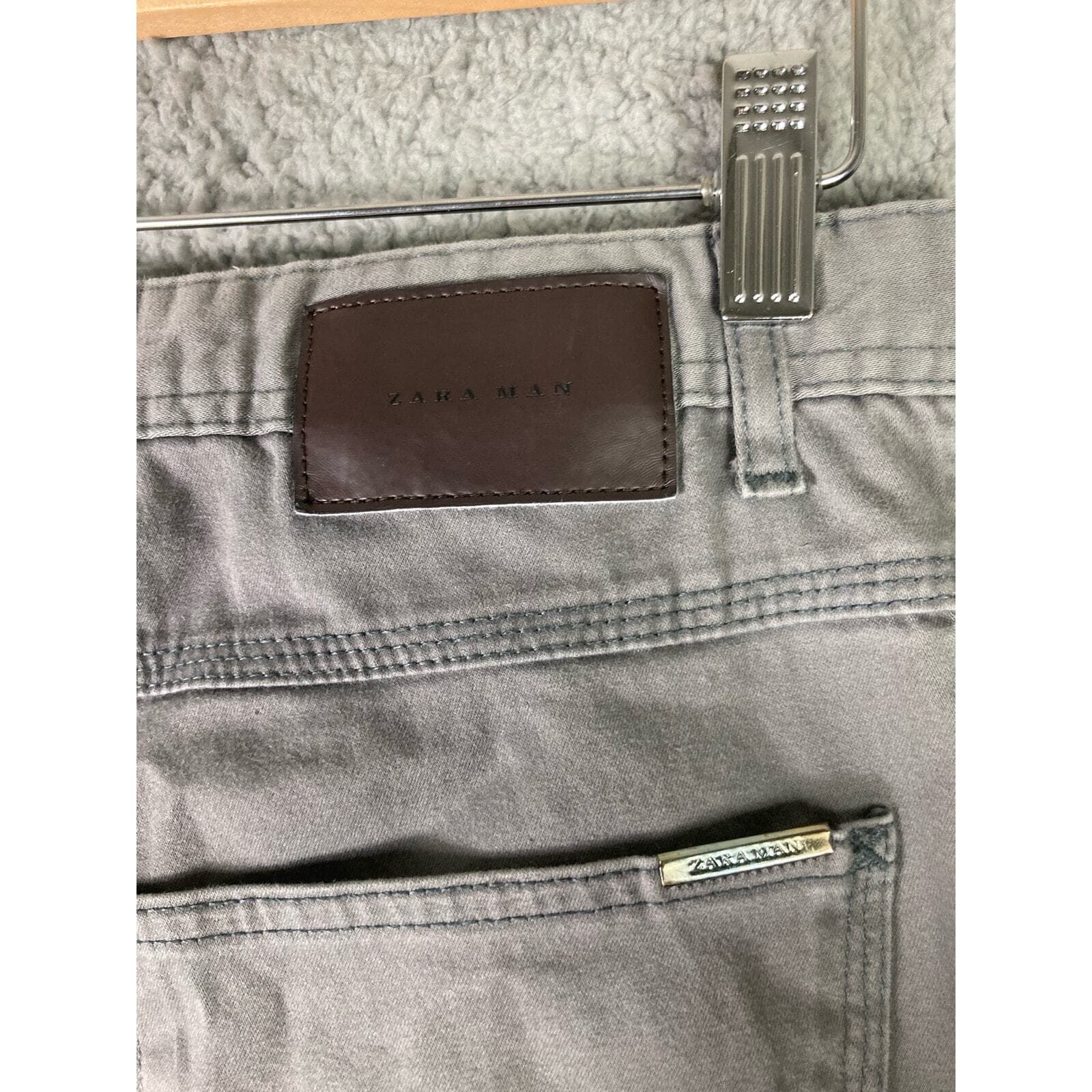 Zara Man Basic Gray Jeans Men's Size 31 Casual Slim Fit Denim Pants - Thumbnail 3