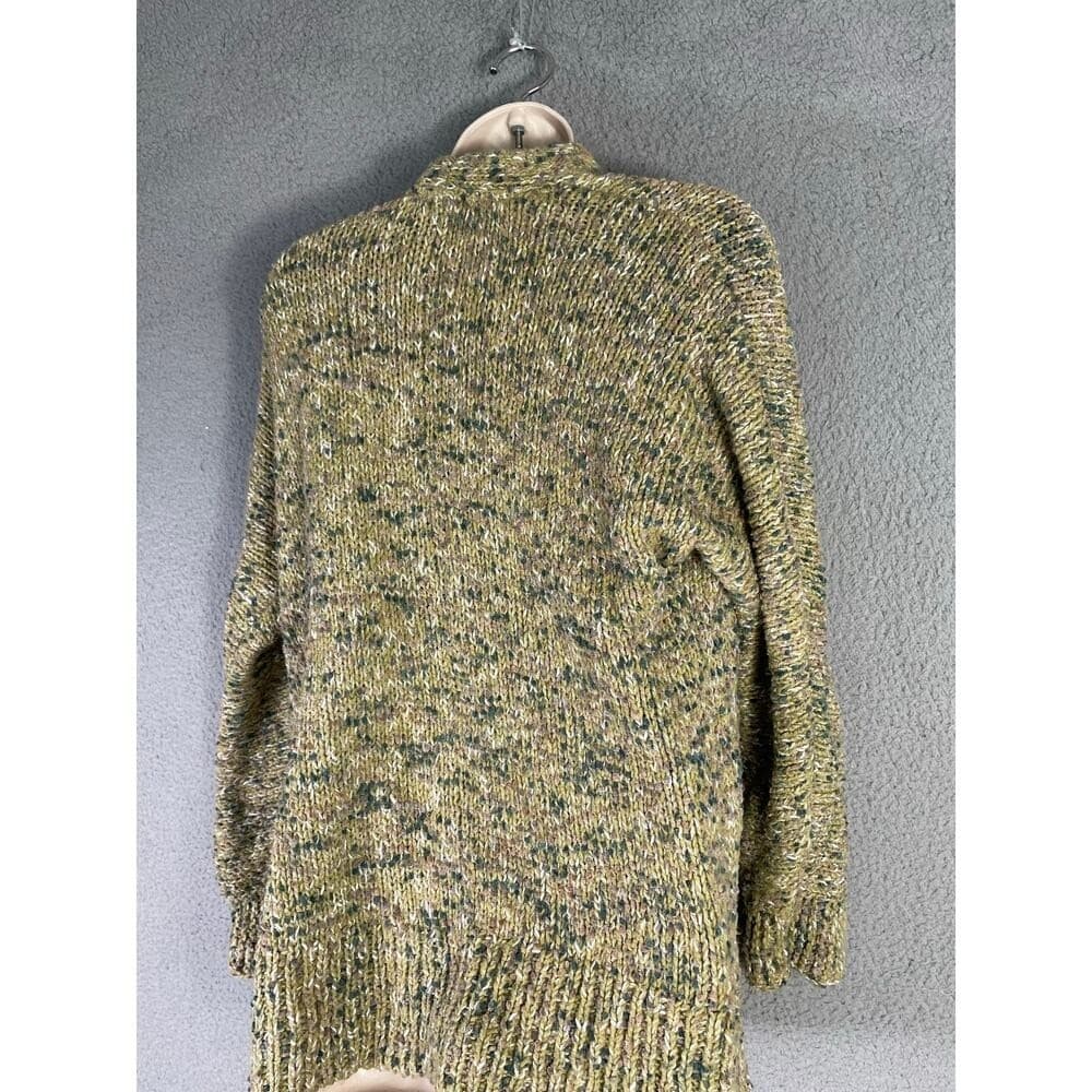 J. Jill Open Front Chunky Knit Cardigan Multicolor Speckled Sweater Women's XS - Thumbnail 9
