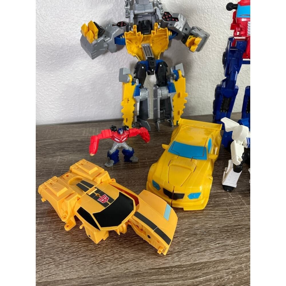 Transformers Figure Lot Optimus Prime Bumblebee Autobot Robots Hasbro Toy - Thumbnail 2