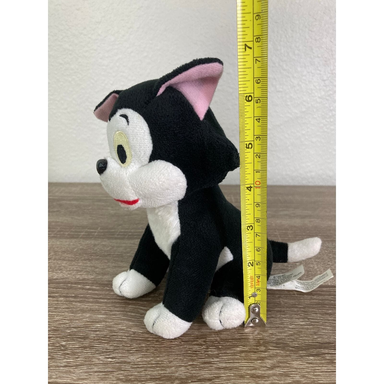 Disney Pinocchio Figaro Cat Plush Stuffed Animal 7" Black & White - Thumbnail 8