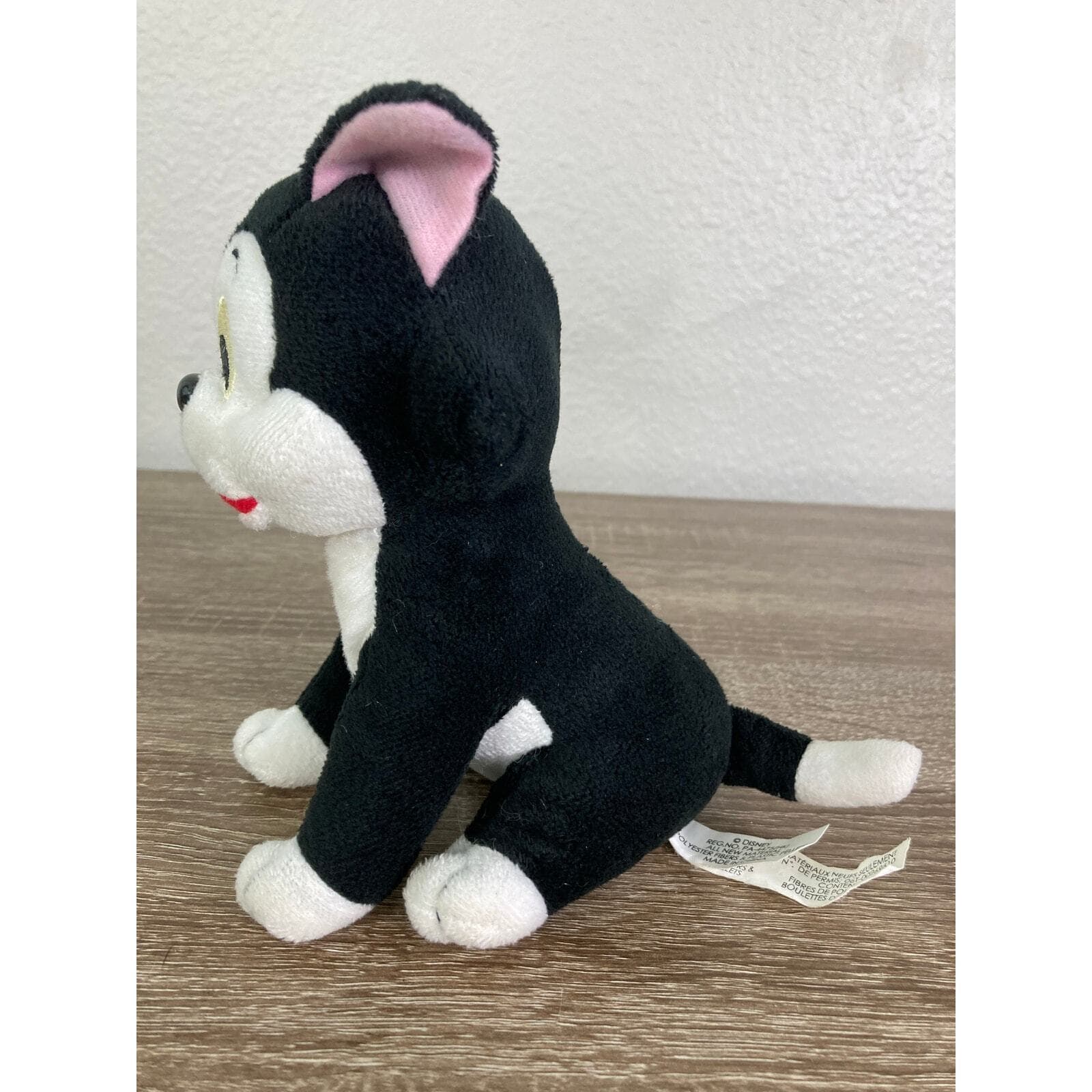 Disney Pinocchio Figaro Cat Plush Stuffed Animal 7" Black & White - Thumbnail 3