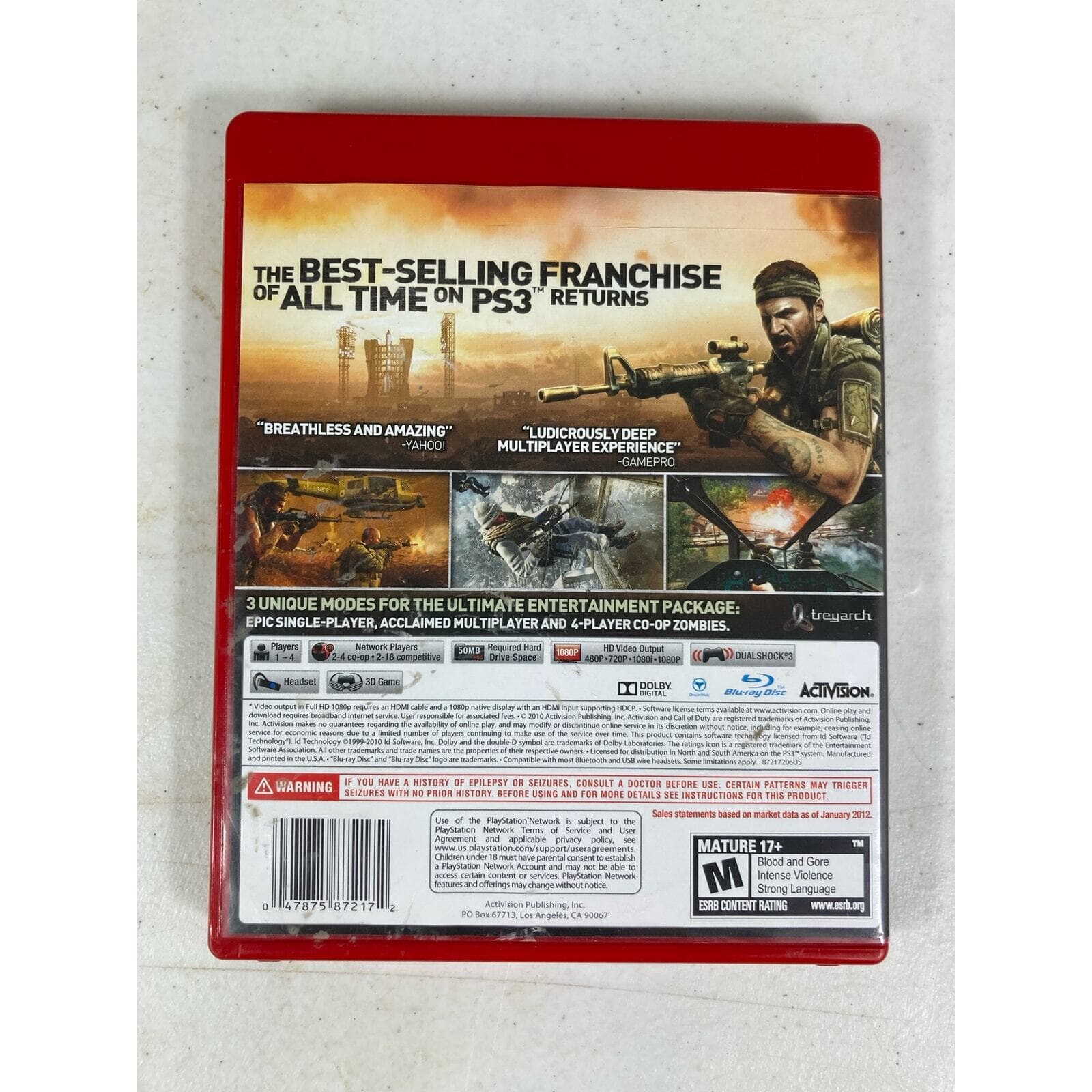Playstation Call of Duty Black Ops Video Game PS3 Rated M 17+ Authentic Action - Thumbnail 7