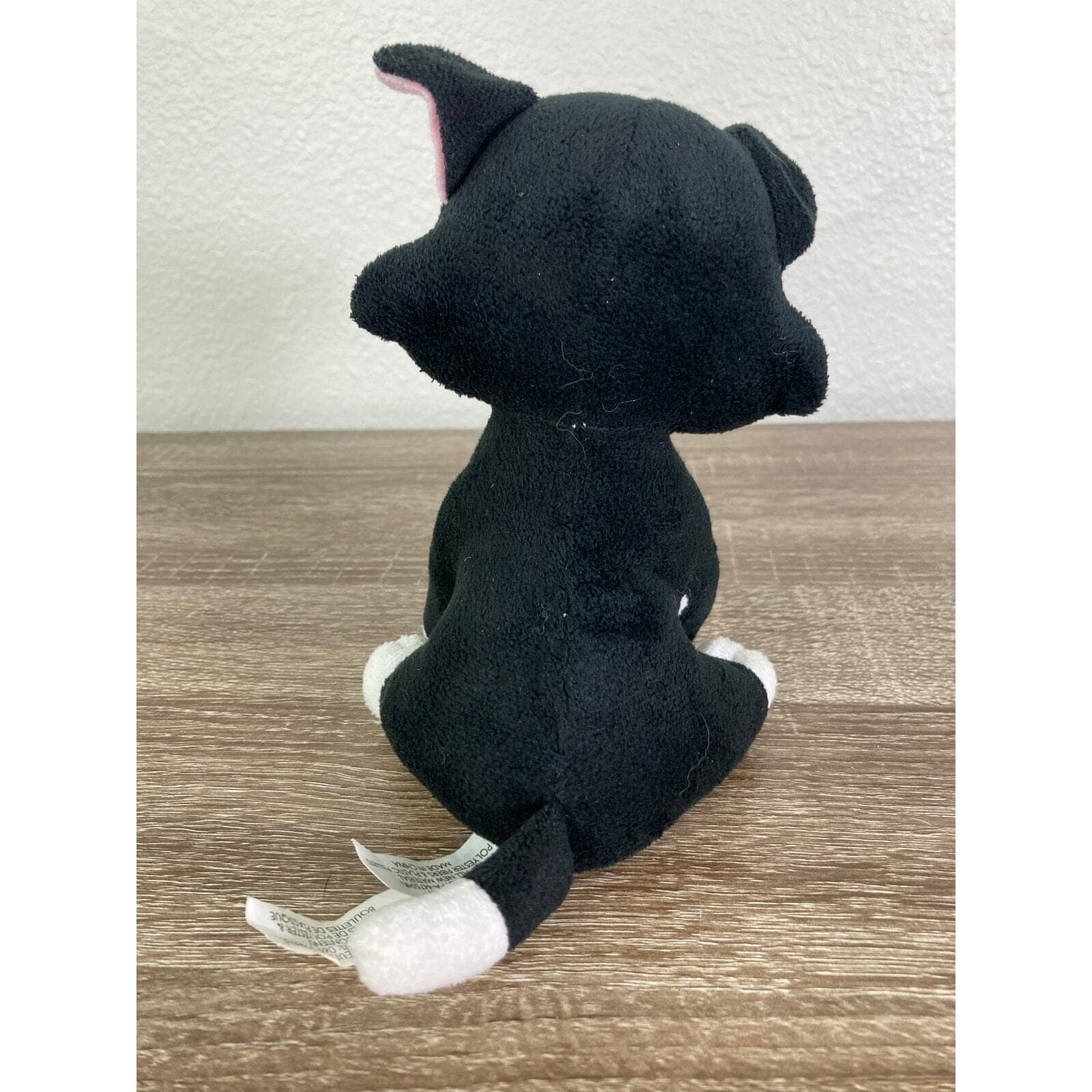 Disney Pinocchio Figaro Cat Plush Stuffed Animal 7" Black & White - Thumbnail 4