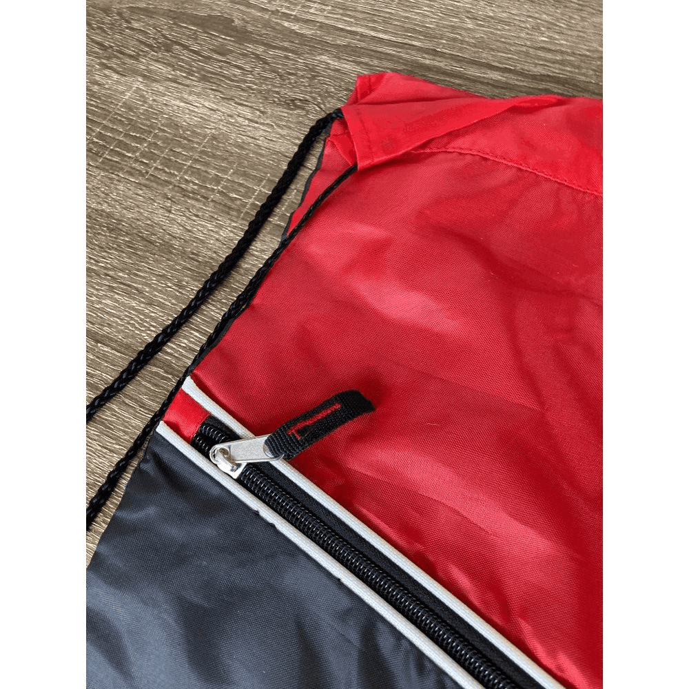 Disney Blizzard Beach Olaf Drawstring Backpack Red Black Zip Park Bag - Thumbnail 8