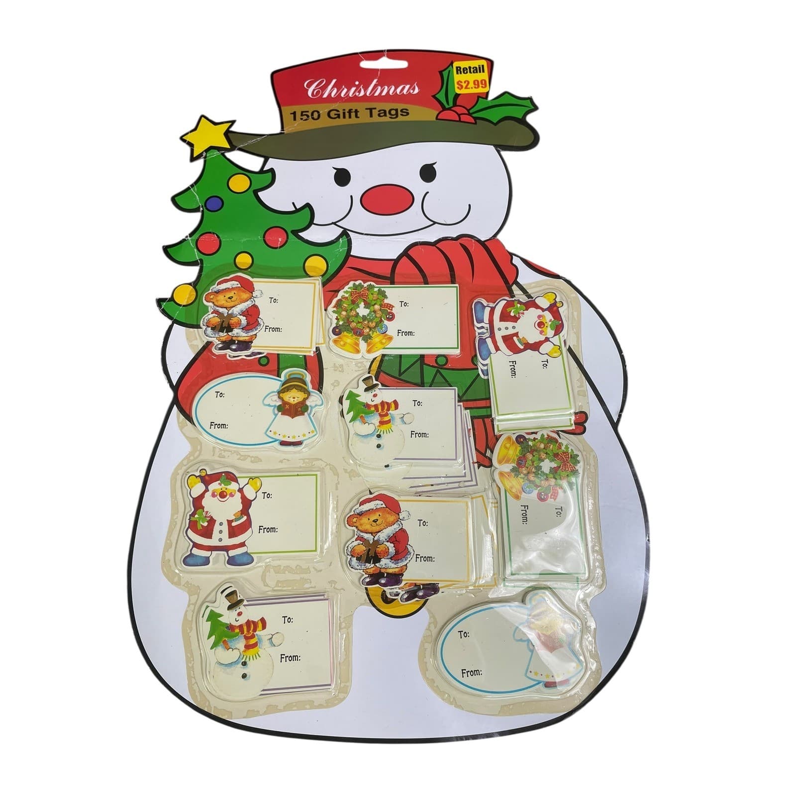 Vintage Christmas Stationery Set Santa Gift Bag Card Holders Tags Stickers Lot - Thumbnail 5