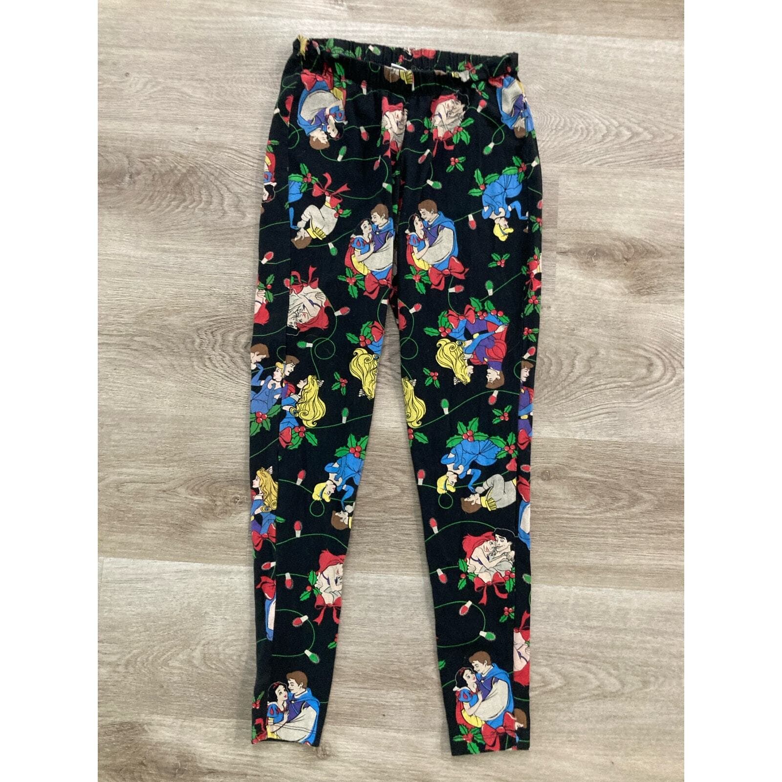 Disney Princess Womens Christmas Leggings XS Multicolor Holiday Winter Casual - Thumbnail 5