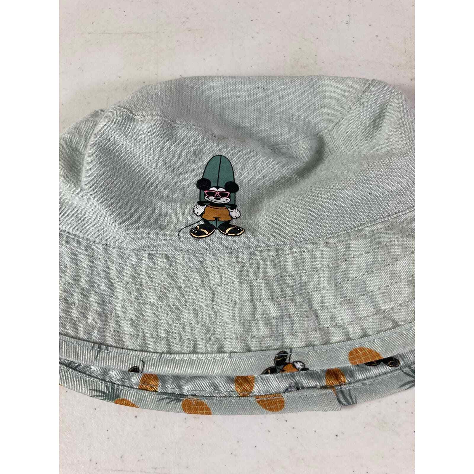Disney Junior Mickey Reversible Bucket Hat OSFM Kids Summer Cap Green Boys Girls - Thumbnail 4
