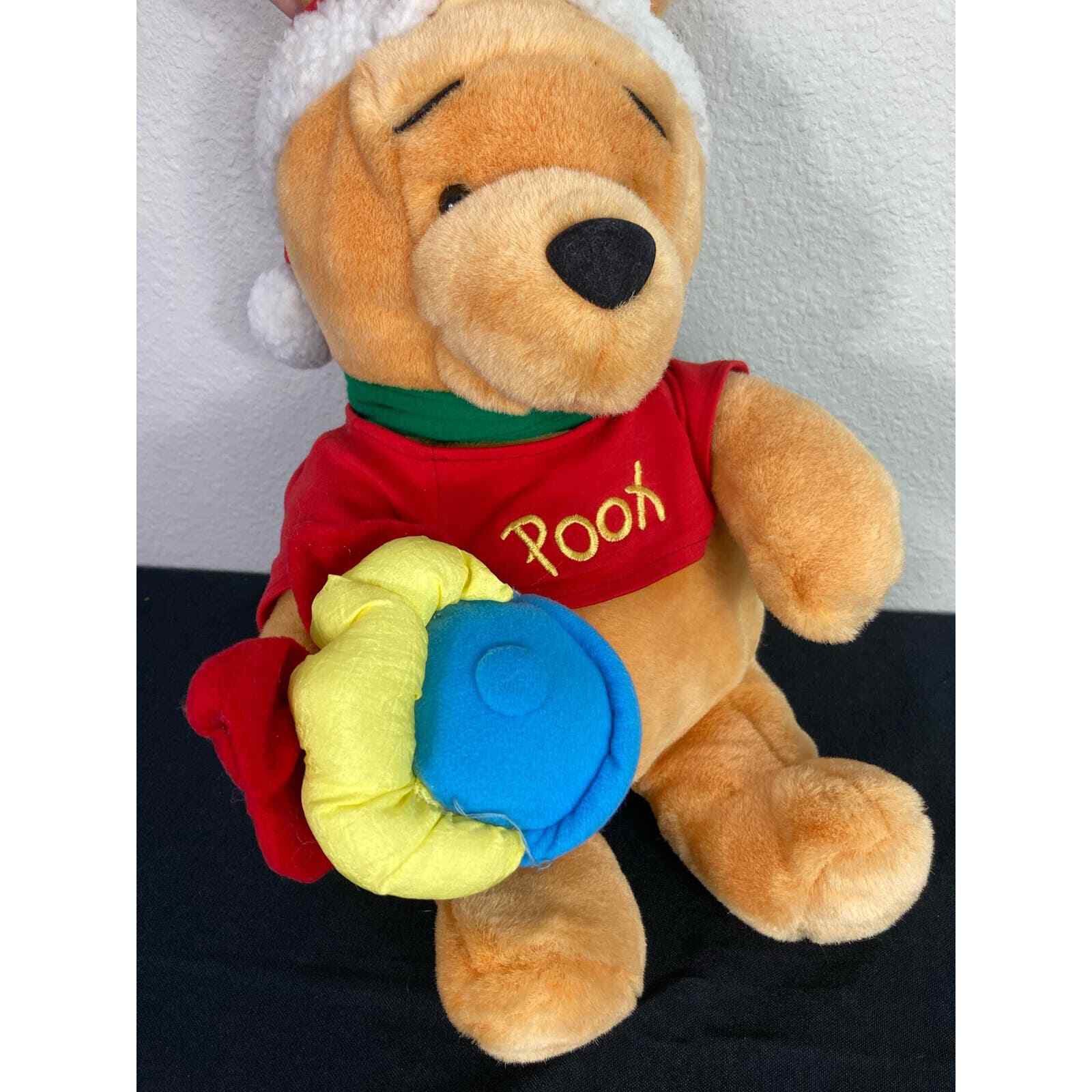Disney Winnie the Pooh Plush 19 Inch Christmas Holiday Stuffed Bear Toy - Thumbnail 2