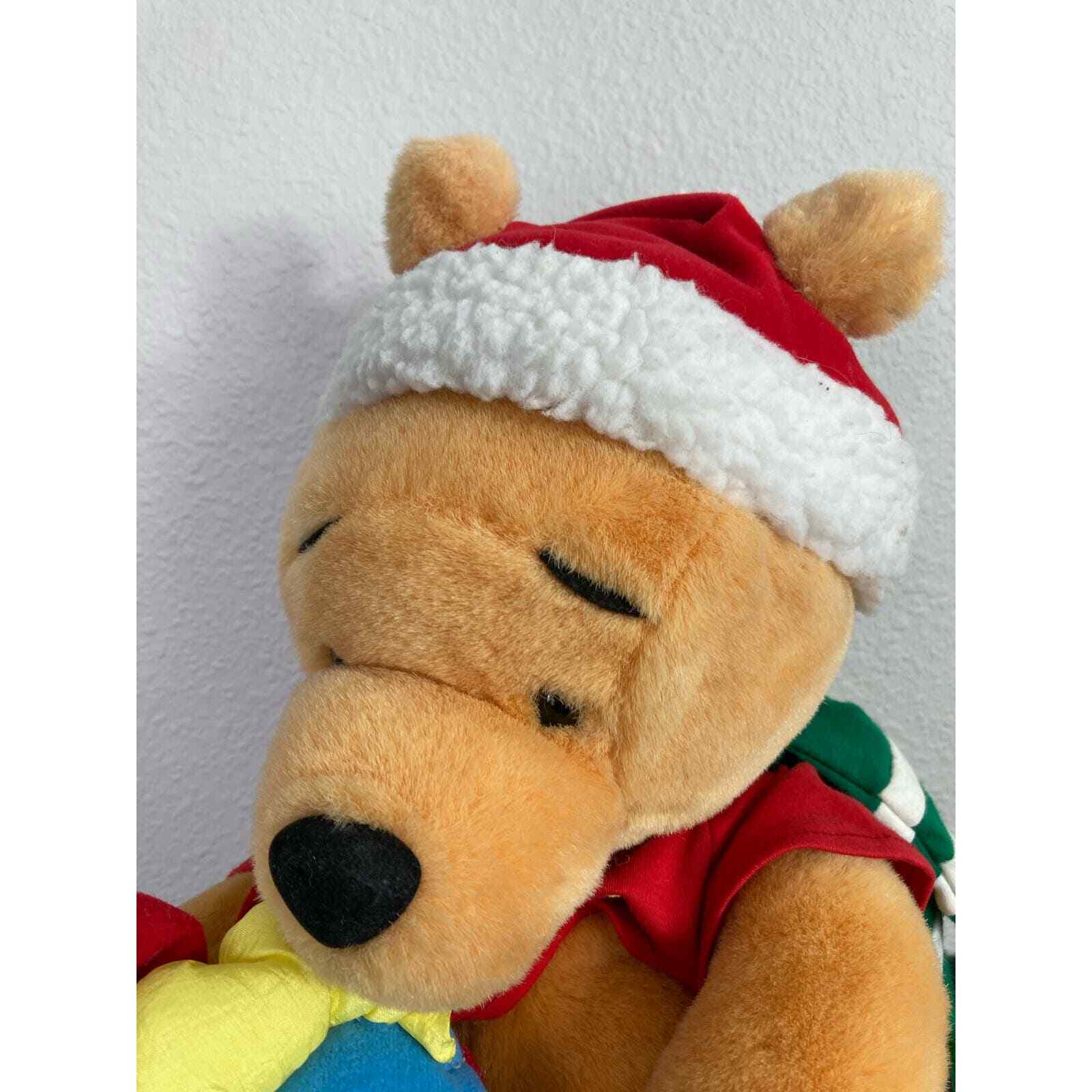 Disney Winnie the Pooh Plush 19 Inch Christmas Holiday Stuffed Bear Toy - Thumbnail 4