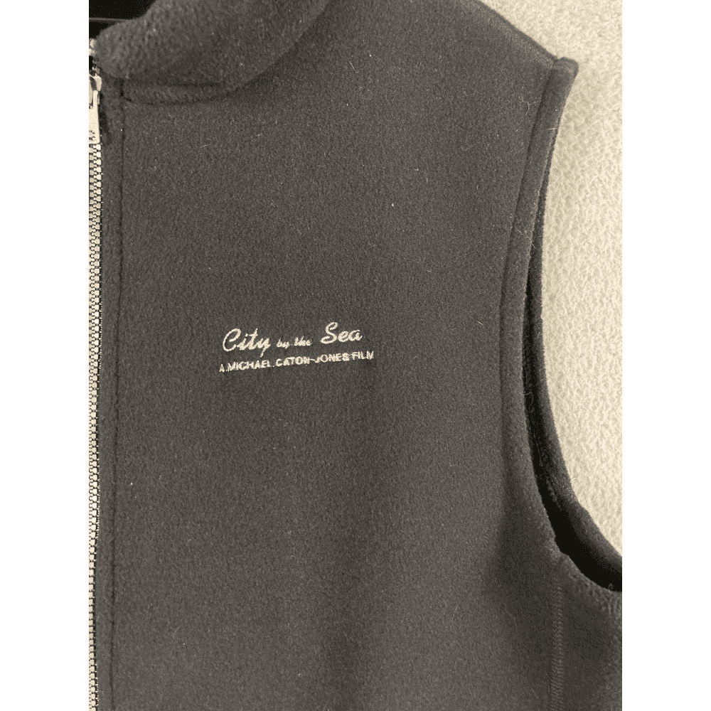 Fleece Vest Mens Medium Black Zip Up Lightweight Casual Outdoor Jacket - Thumbnail 6