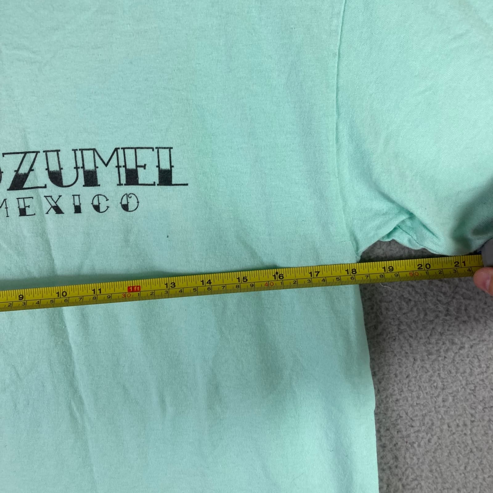 Vintage Cozumel Mexico T-Shirt Mens Medium 90s Style Graphic Adult Tee Blue - Thumbnail 7