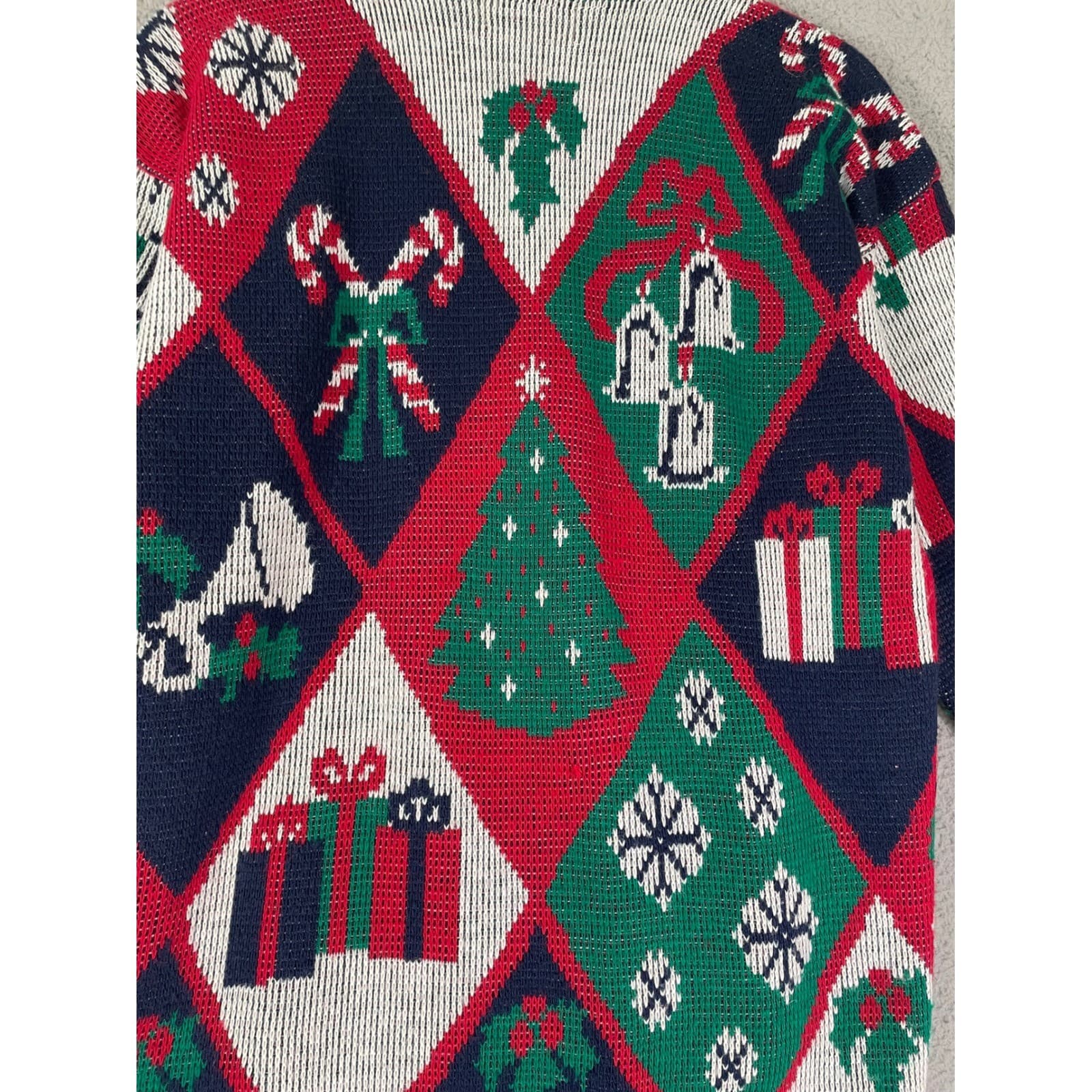 Vintage 90s Sweet Briar Ugly Christmas Sweater Women's Small Tree Gifts Holiday - Thumbnail 8