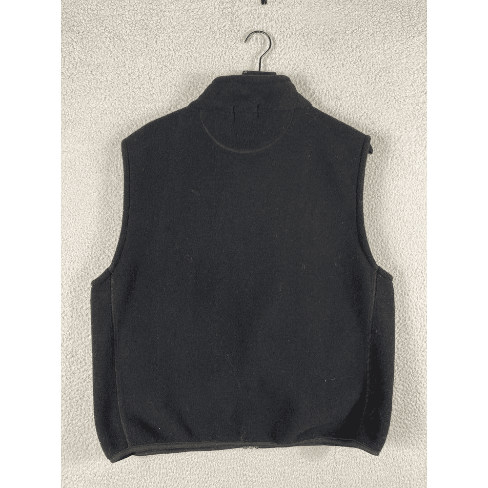 Fleece Vest Mens Medium Black Zip Up Lightweight Casual Outdoor Jacket - Thumbnail 4