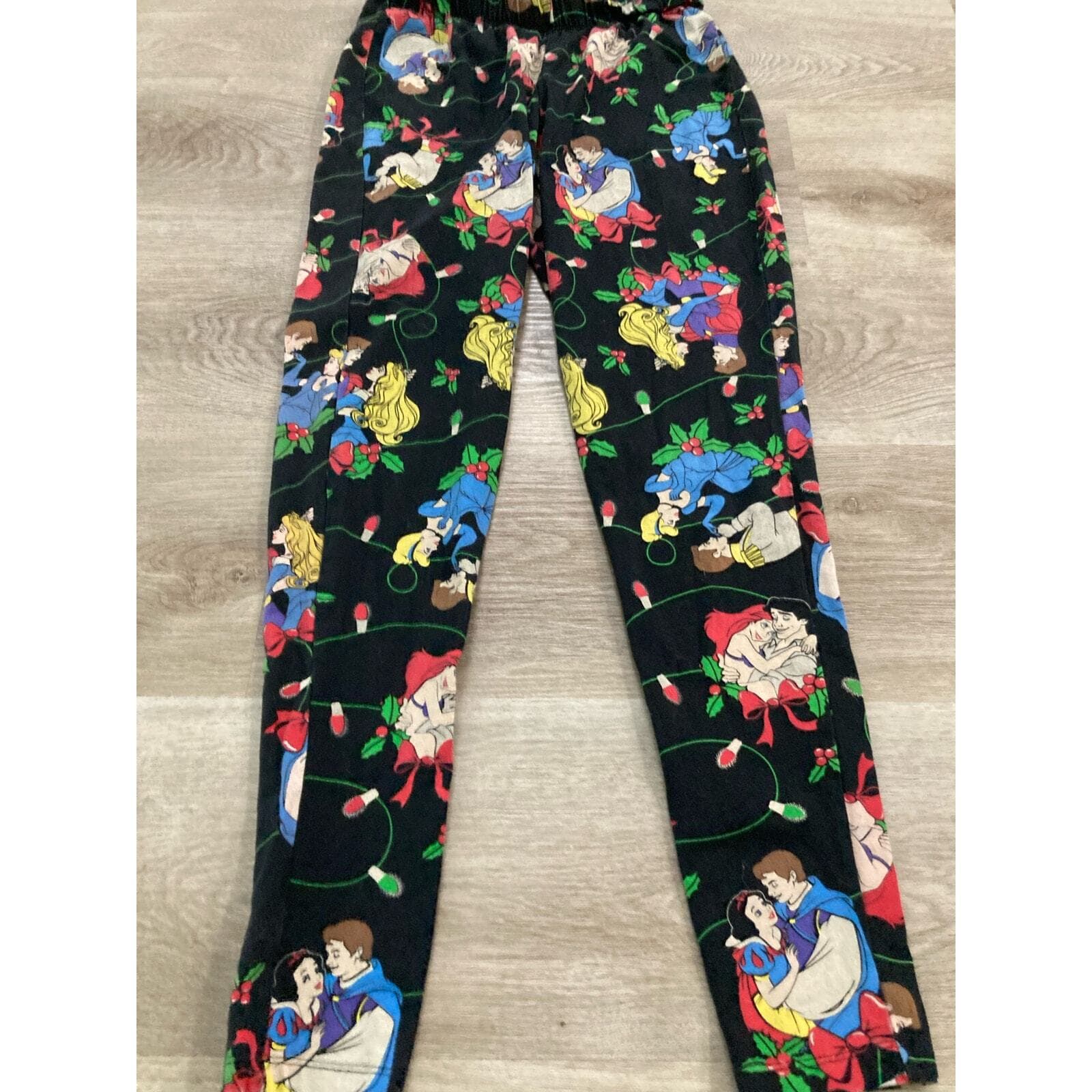 Disney Princess Womens Christmas Leggings XS Multicolor Holiday Winter Casual - Thumbnail 9