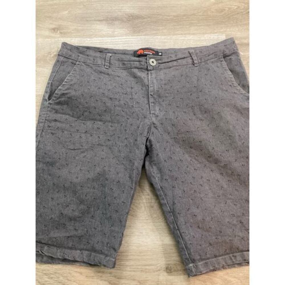 Red Rhino Men's Chino Shorts Gray Size 38 Casual Summer Button Closure Pockets - Thumbnail 9